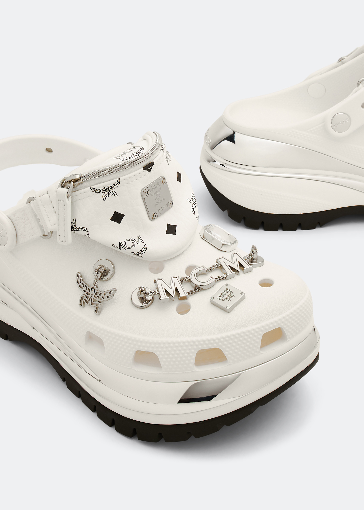 MCM x CROCS Mega Crush clogs for Men - White in UAE | Level