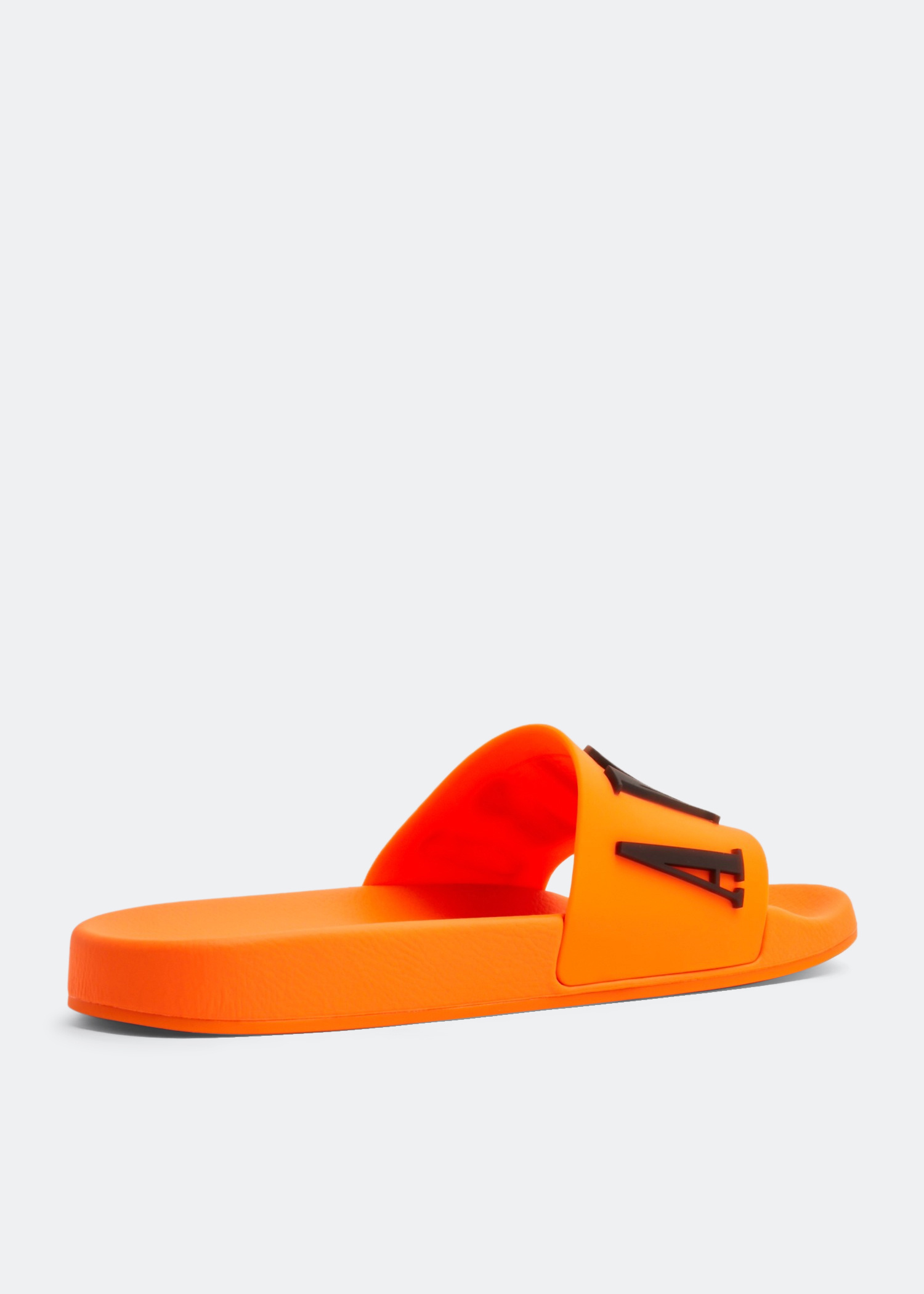 AMIRI Logo pool slides for Men - Orange in USA | Level Shoes