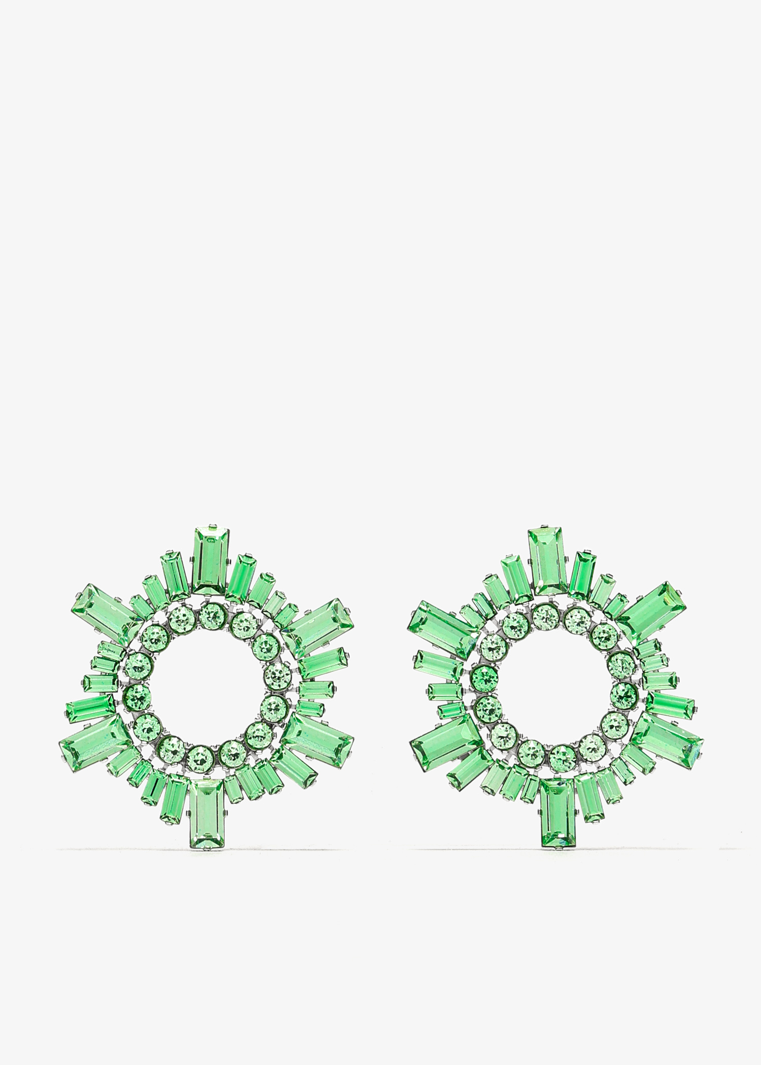 ピアス AMINA MUADDI Embellished l Small Jaheel Earrings Amina Muaddi Embellished metal small Jaheel earrings