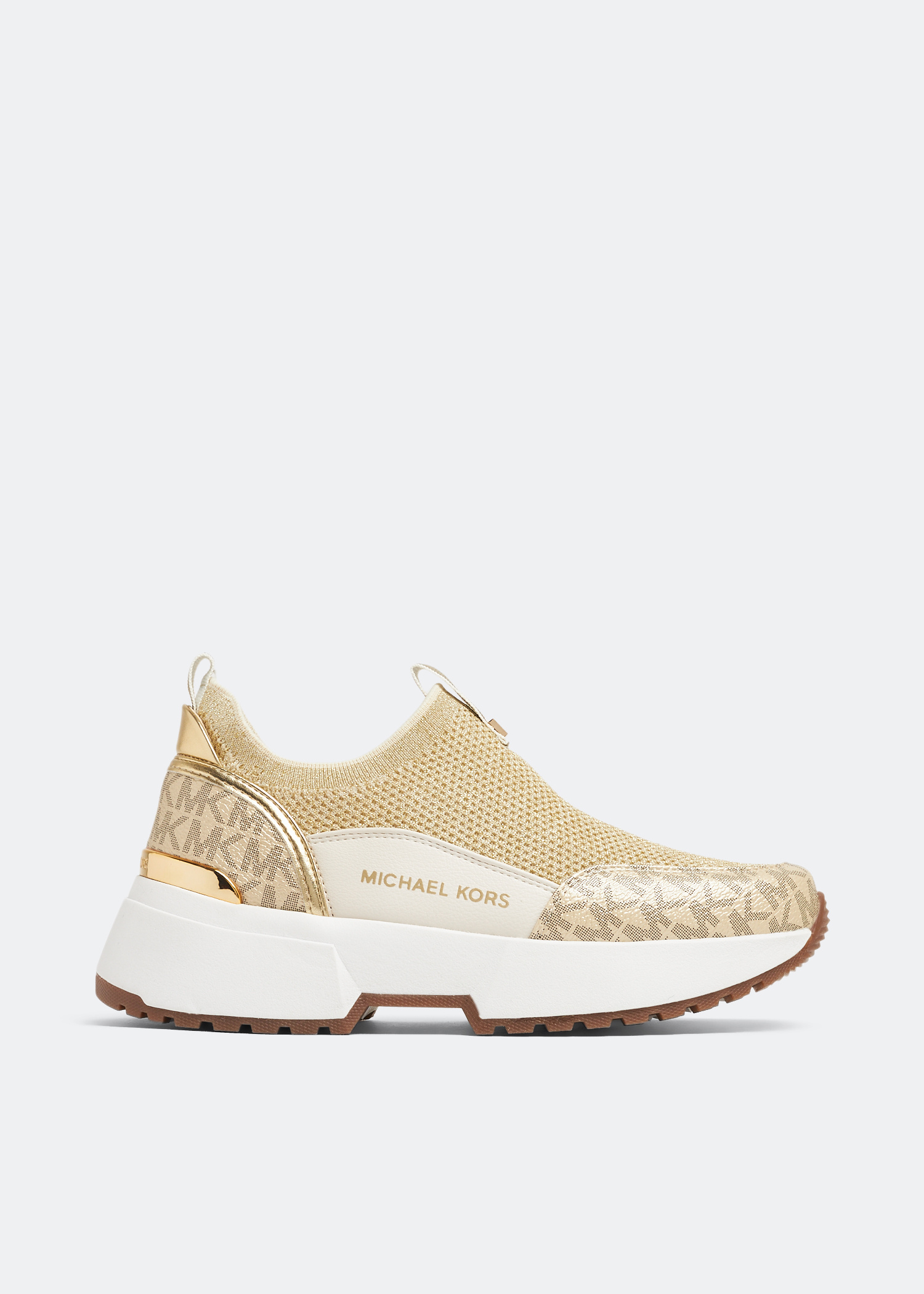 Michael Kors Cosmo Muse sneakers for Girl - Gold in USA | Level Shoes