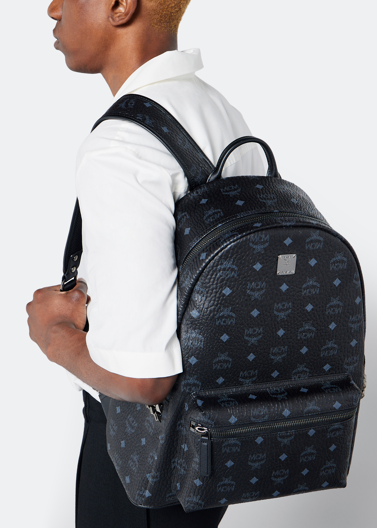 MCM Stark side studs backpack for Men - Black in KSA | Level Shoes