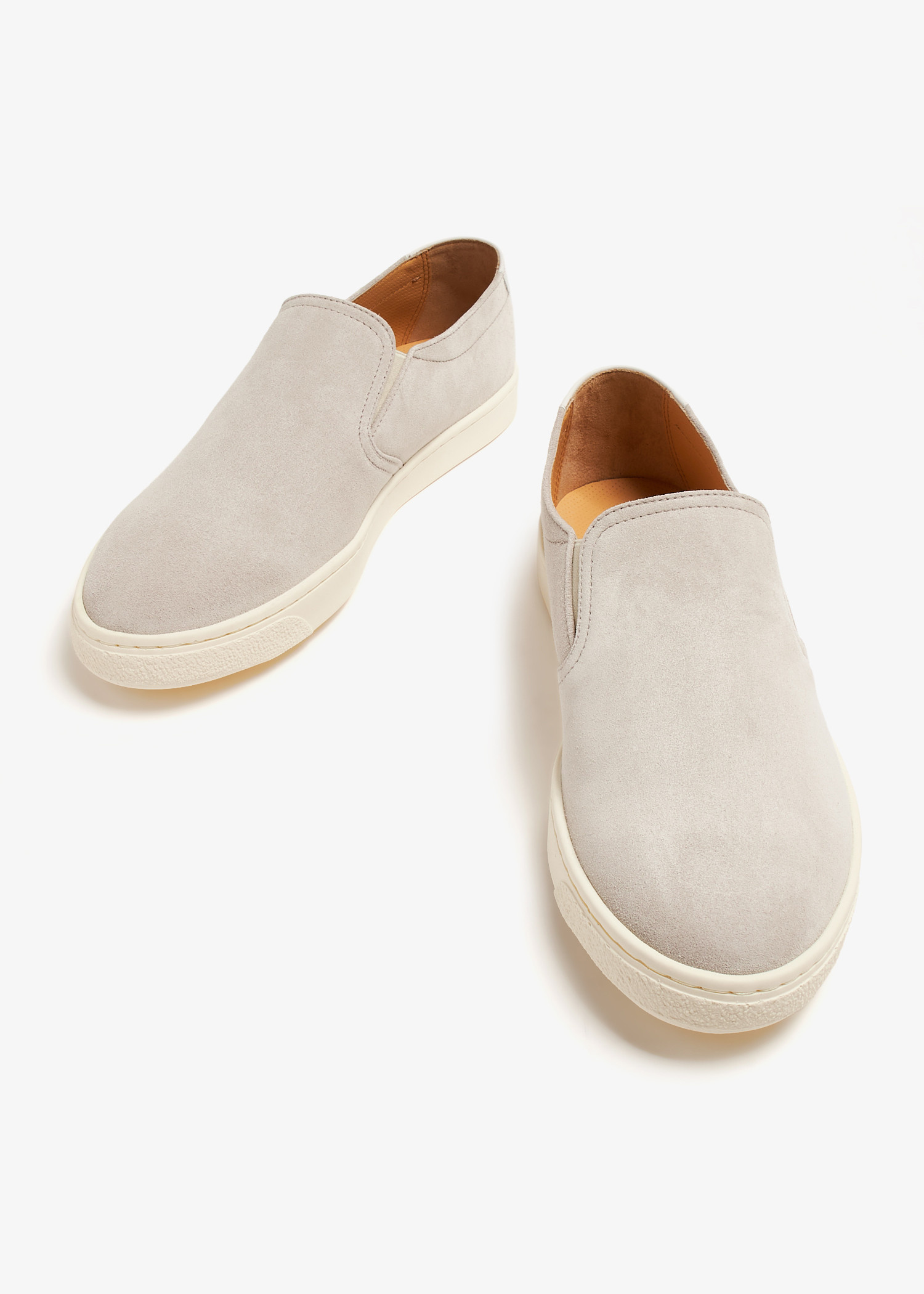 Brunello Cucinelli Suede slip-on sneakers for Men - Grey in