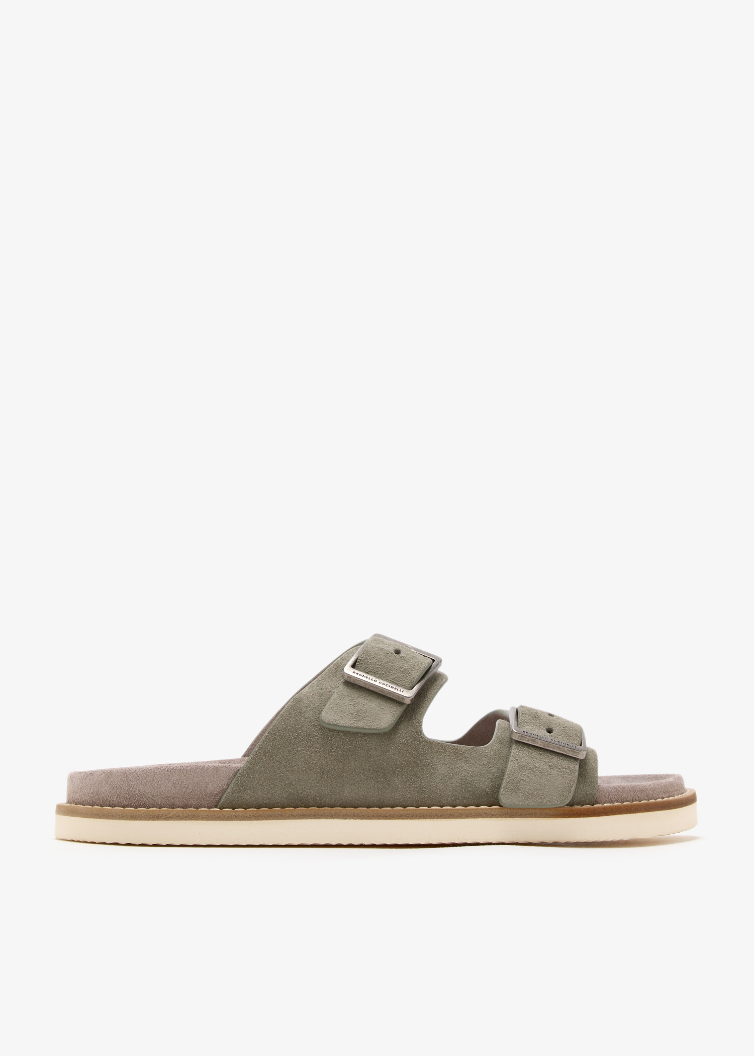 Brunello Cucinelli Suede sandals for Men - Grey in UAE