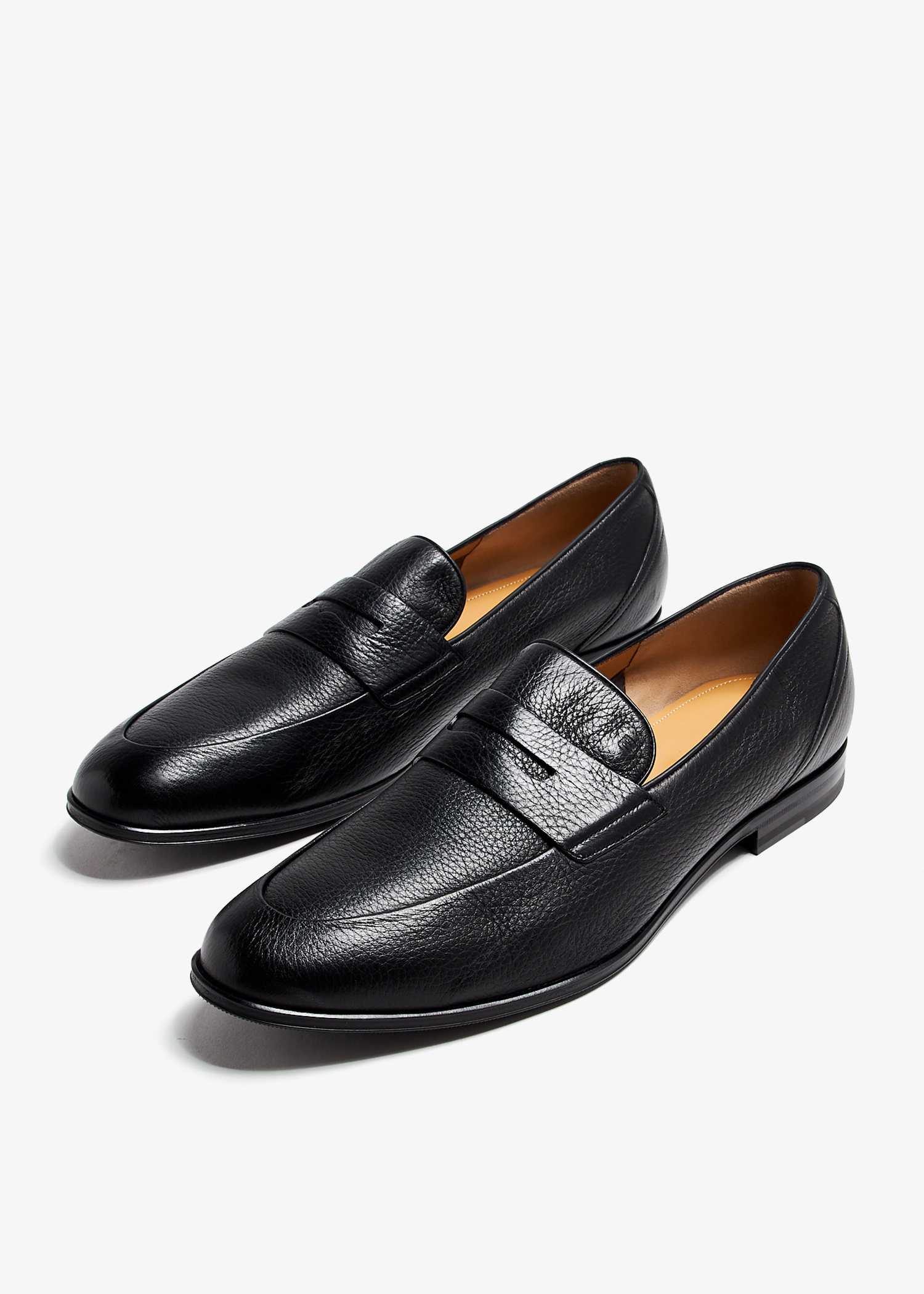 Bally Elite Black Soft Leather Apron Toe Penny Loafers 12 Narrow Bally Windsor Leather Loafers | Saks Fifth Avenue main image 3