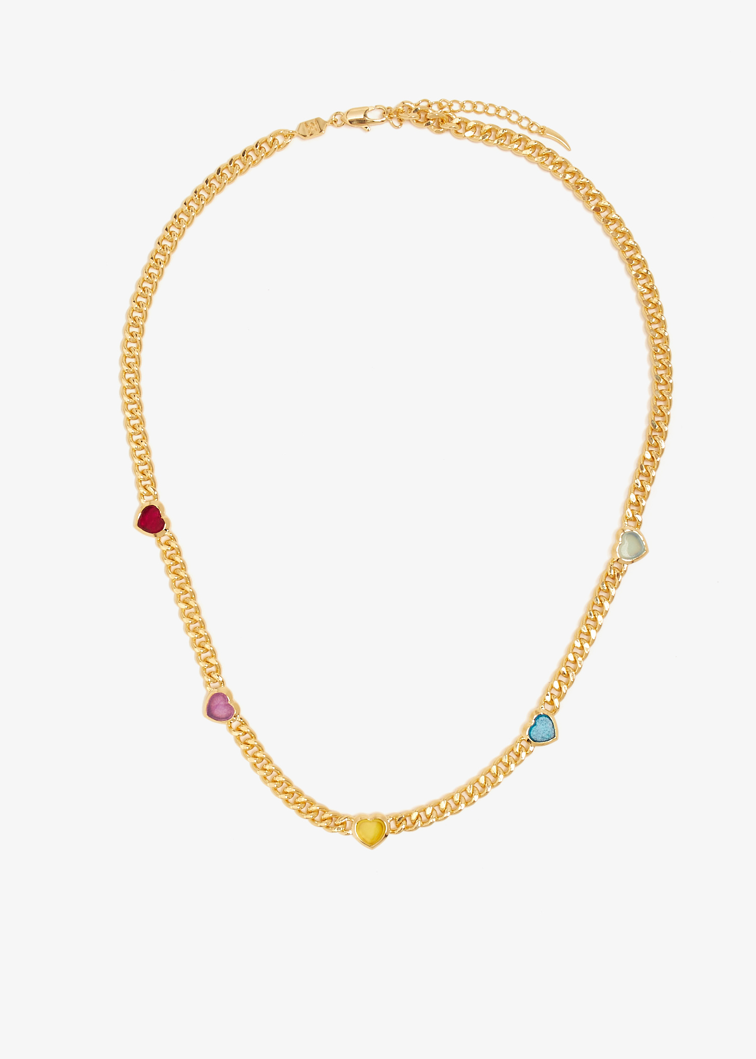 関税・送料込【MISSOMA】Jelly Heart Gemstone Charm ネックレス Missoma 18ct Gold-Plated Jelly Heart Gemstone Charm Necklace
