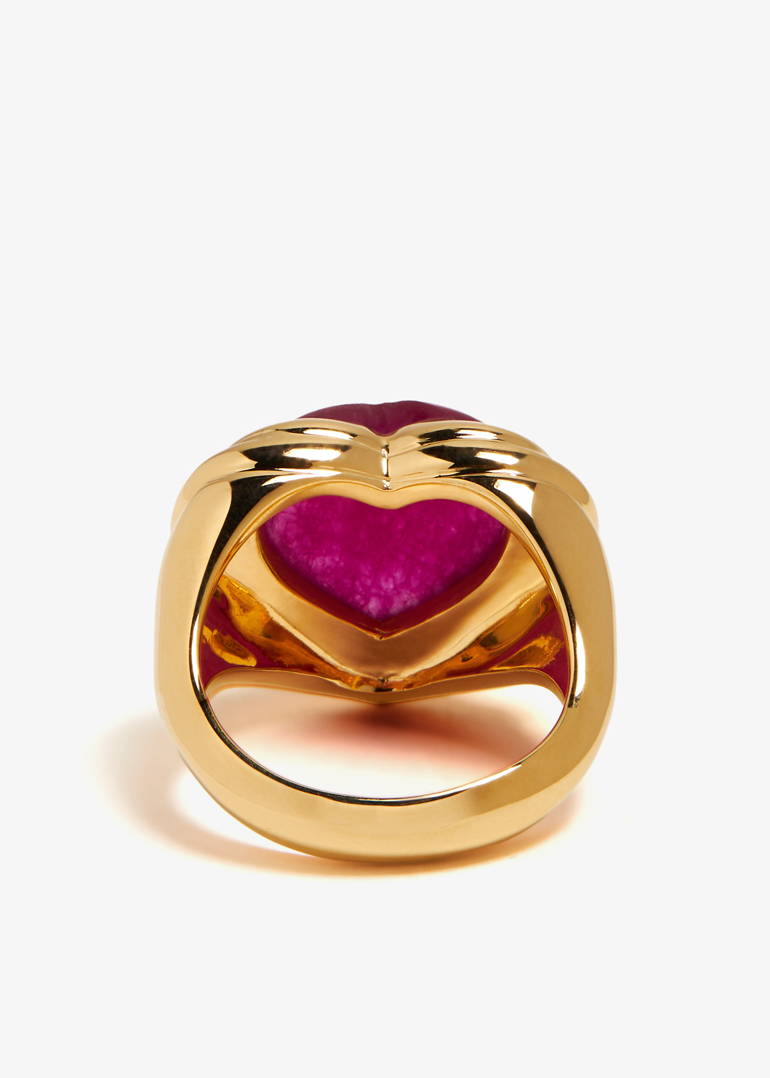 Missoma Jelly Heart gemstone ring for Women - Pink in Qatar