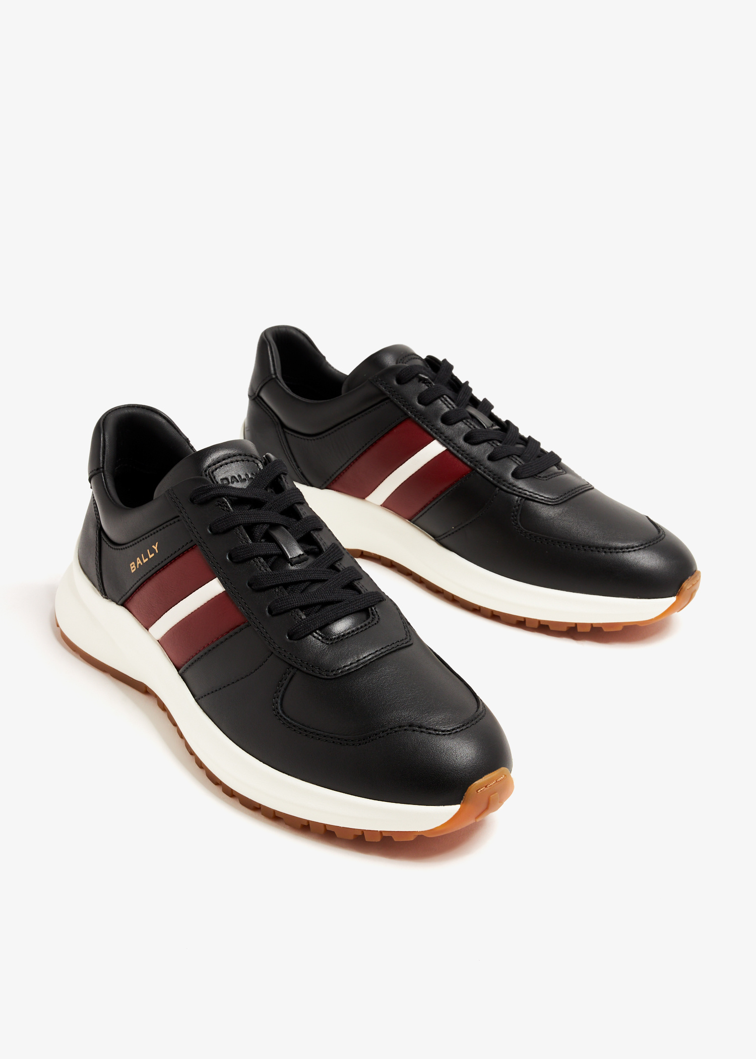 （新品）BALLY 43 Bally logo-embossed Leather Sneakers | Black | FARFETCH