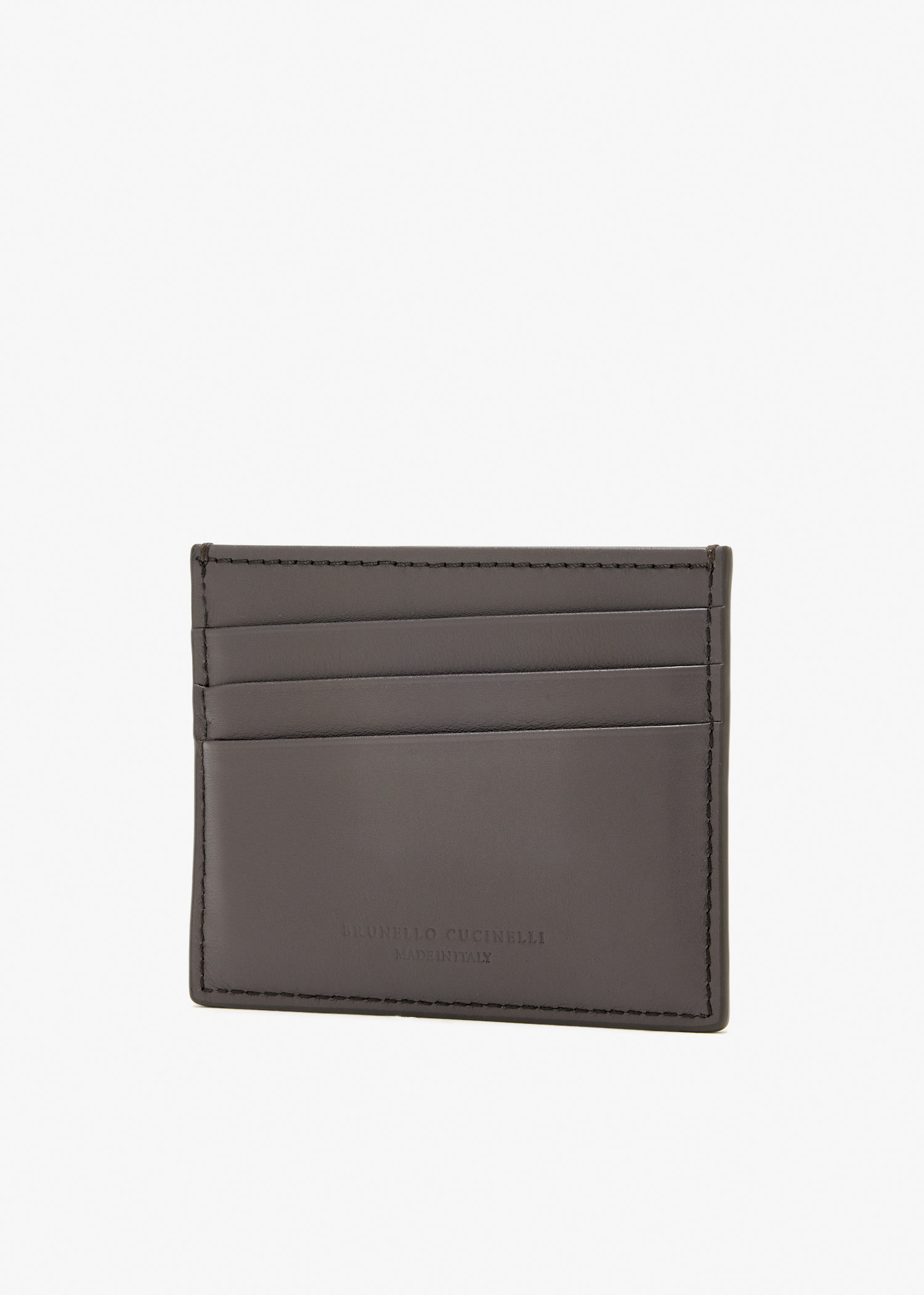 Brunello Cucinelli Embossed cardholder for Men - Brown in UAE