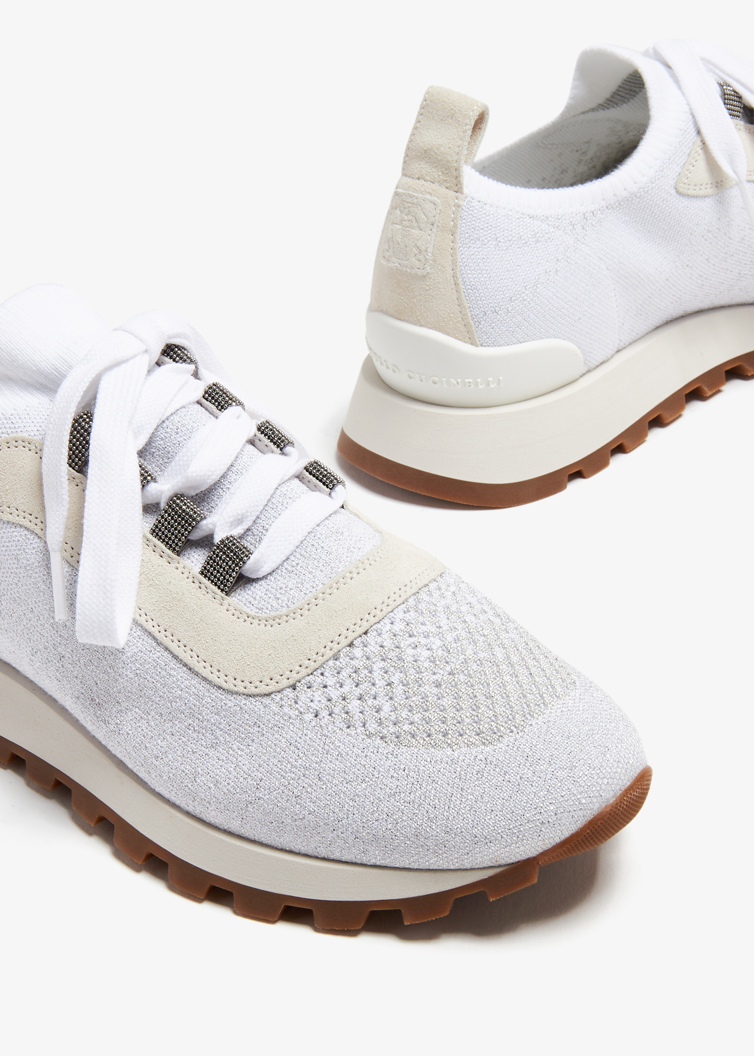 Brunello Cucinelli Sparkling cotton knit sneakers for Women