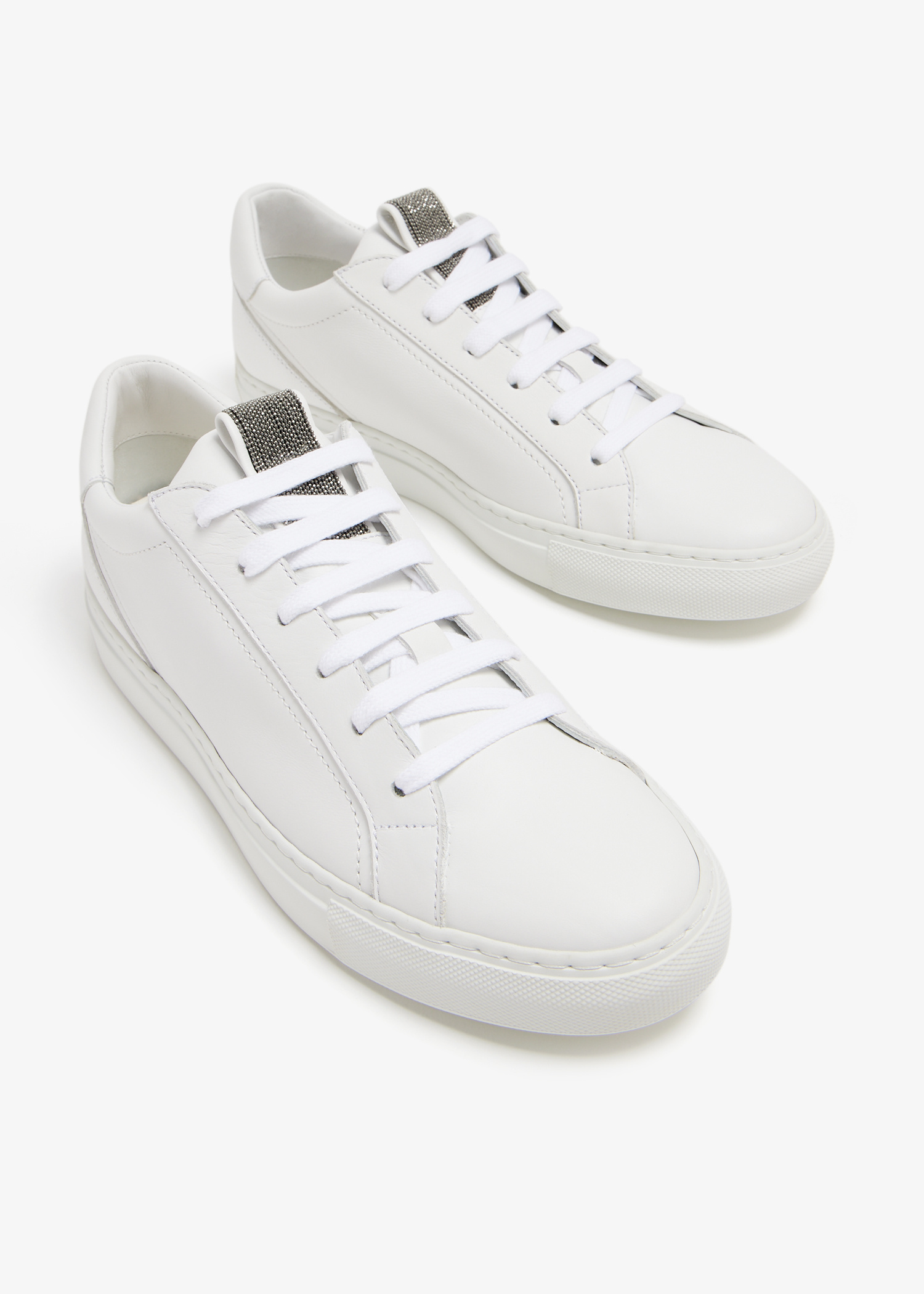 スニーカー BRUNELLO CUCINELLI Woman Sneakers White MZGSG2525 C7592 Calfskin sneakers for Woman in White | Brunello Cucinelli