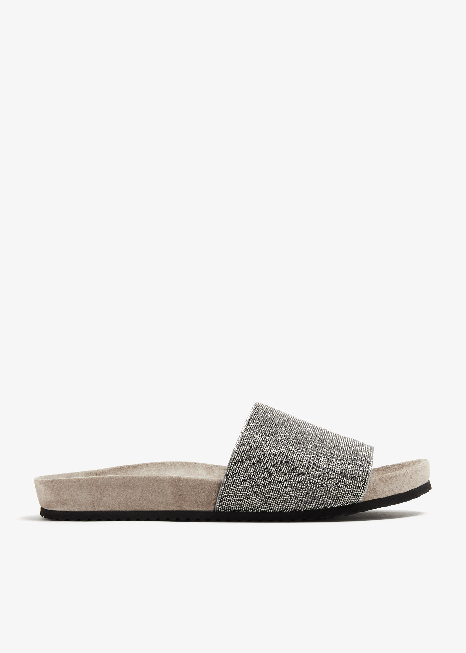 Brunello Cucinelli Precious slides for Women - Beige in UAE