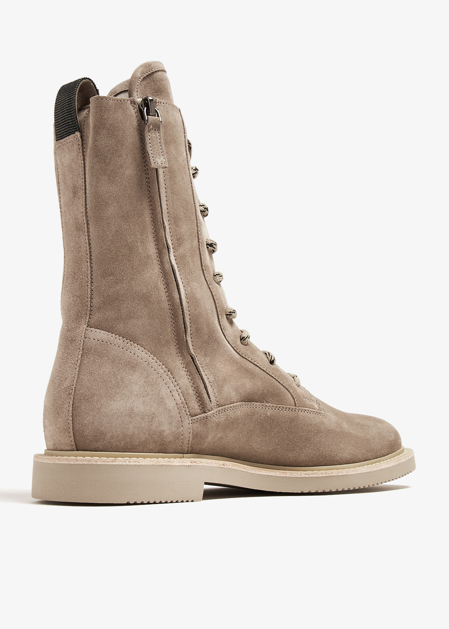 BRUNELLO CUCINELLI Size 10.5 Brown Beige Suede Lace Up Boots BRUNELLO CUCINELLI Hiking Boots BEIGE | Base Blu main image 2