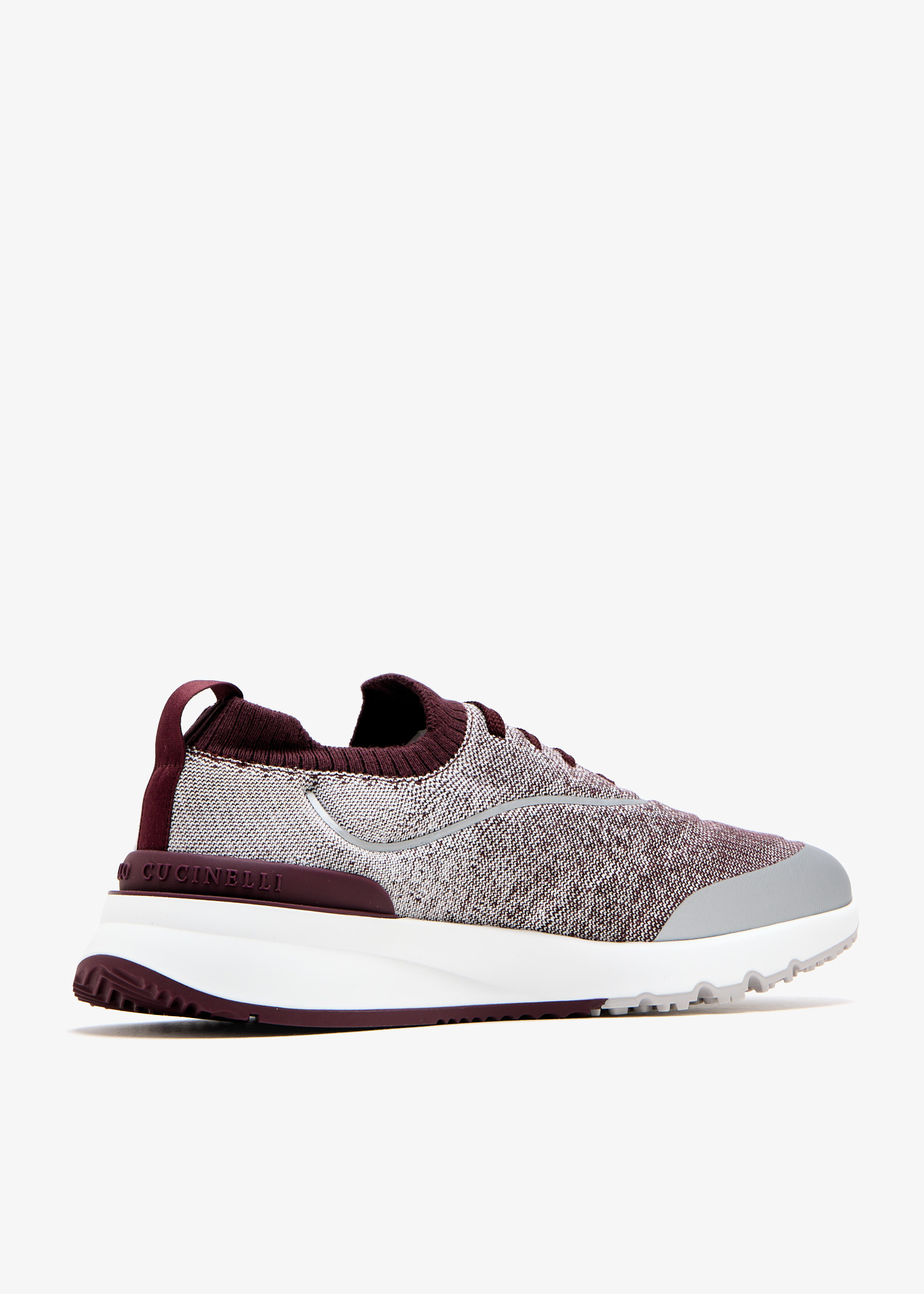 Brunello Cucinelli Knit sneakers for Men - Burgundy in UAE
