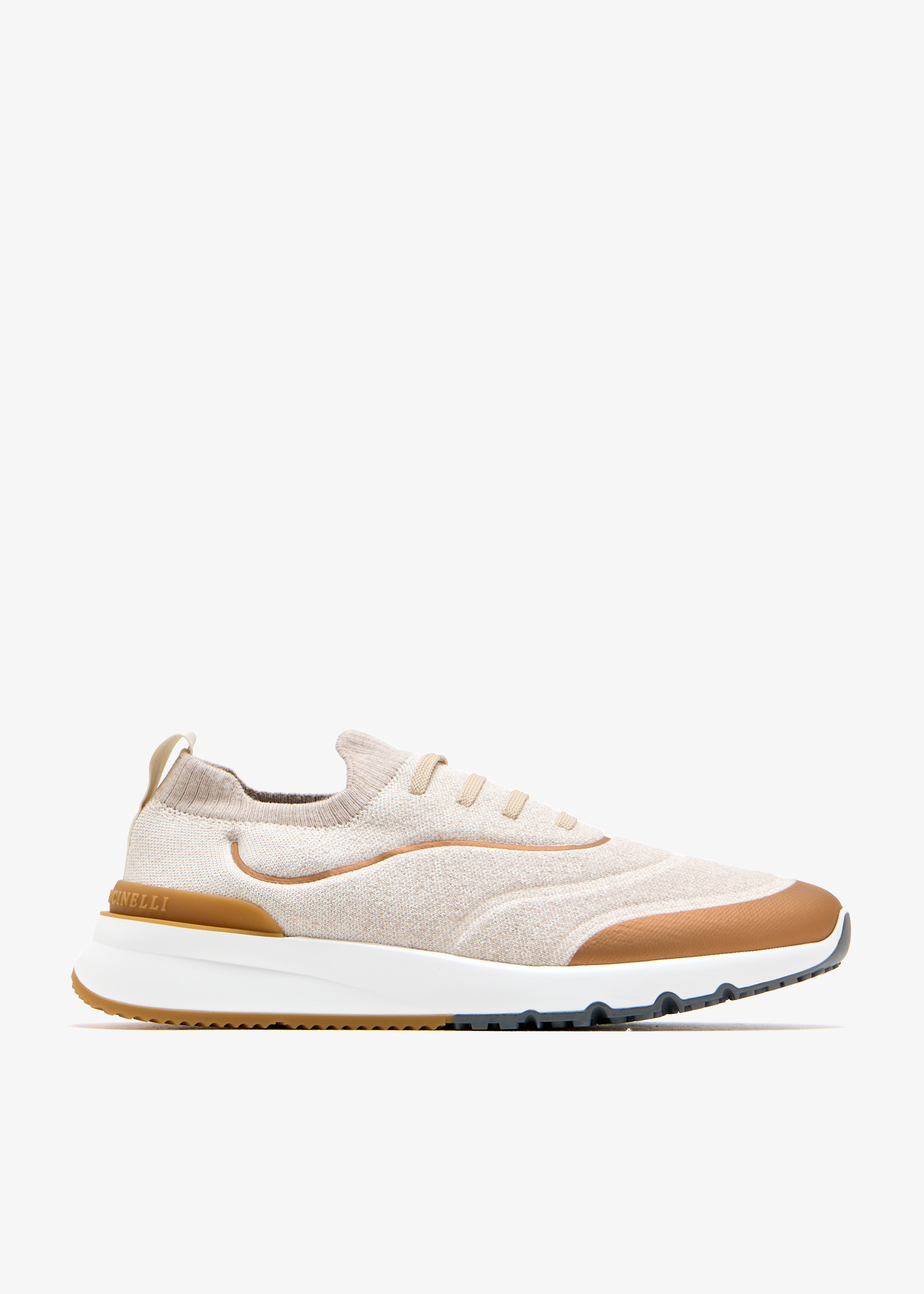 Brunello Cucinelli Knit sneakers for Men - Cream in UAE