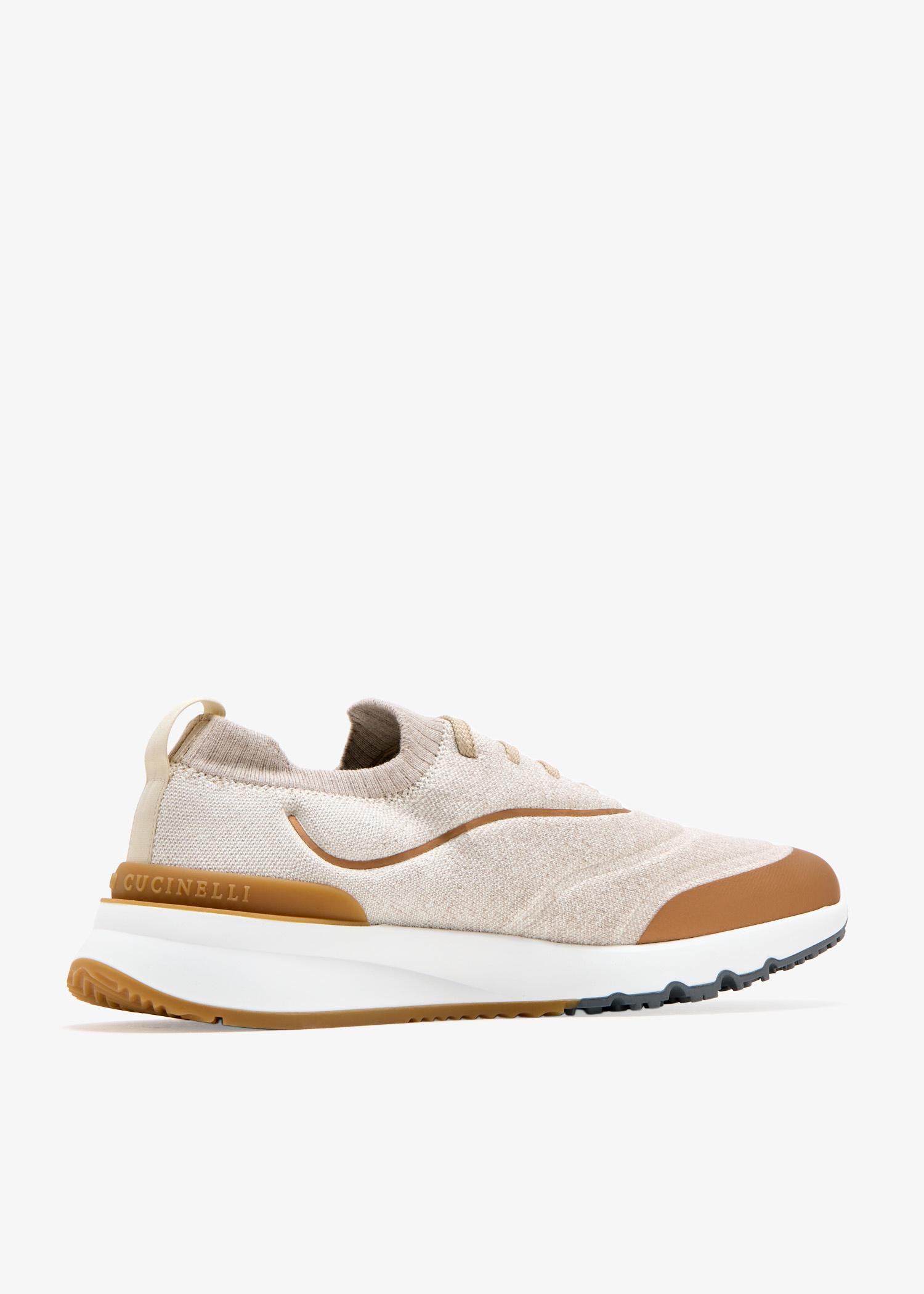 Brunello Cucinelli Knit sneakers for Men - Cream in UAE | Level Shoes