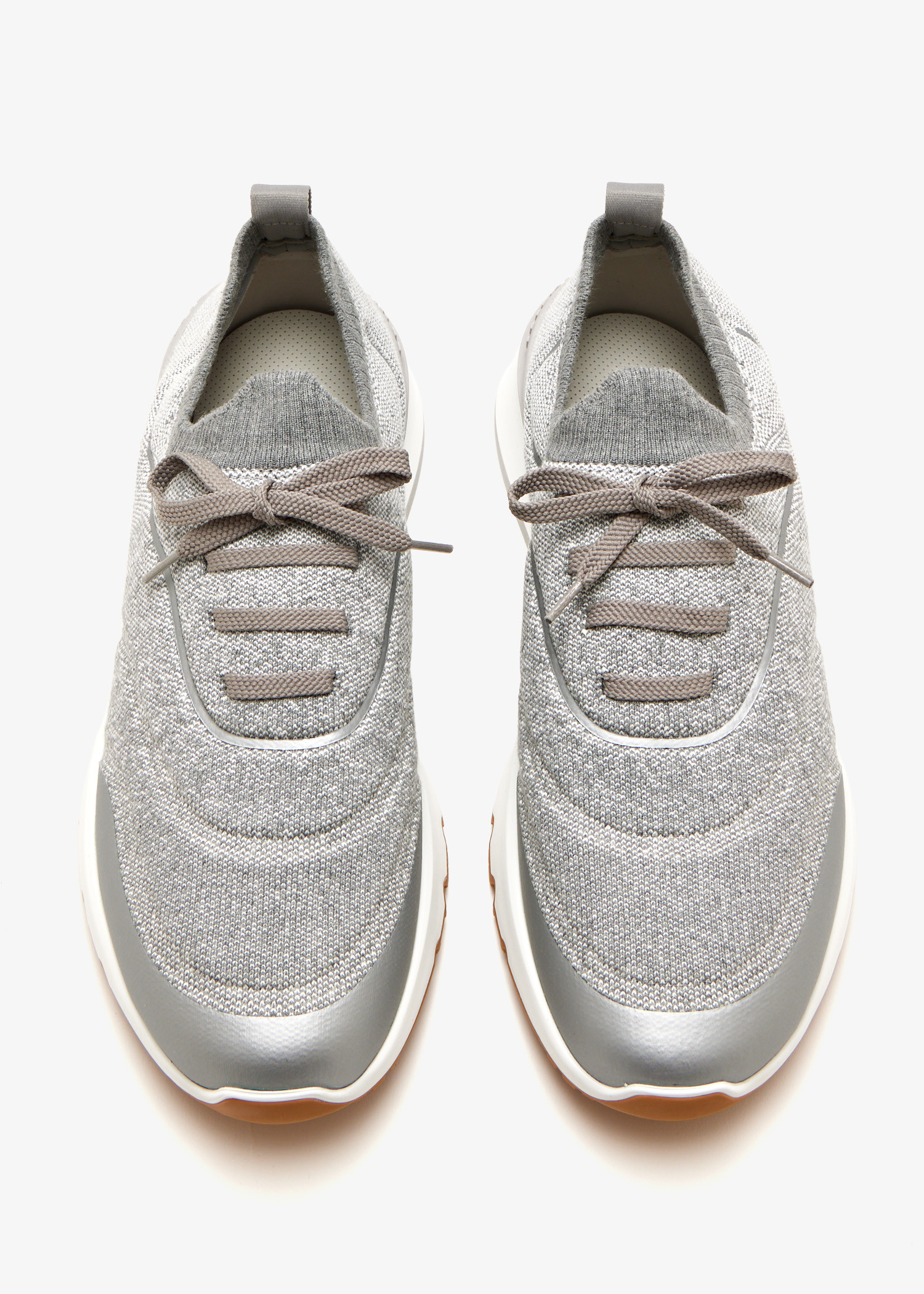 Brunello Cucinelli Knit sneakers for Men - Grey in UAE