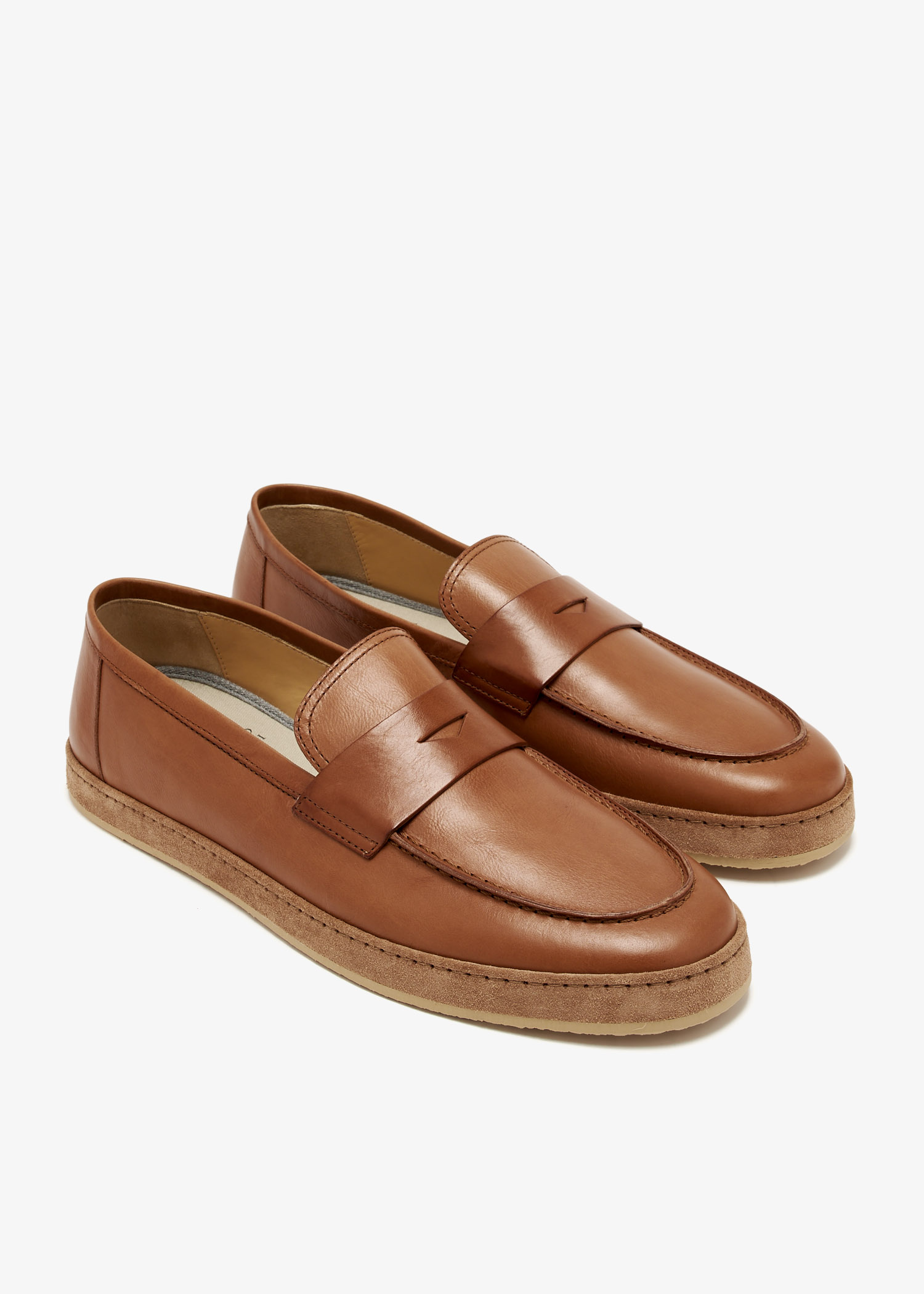 Brunello Cucinelli Penny strap loafers for Men - Brown in Brunello Cucinelli Penny strap loafers for Men - Brown in