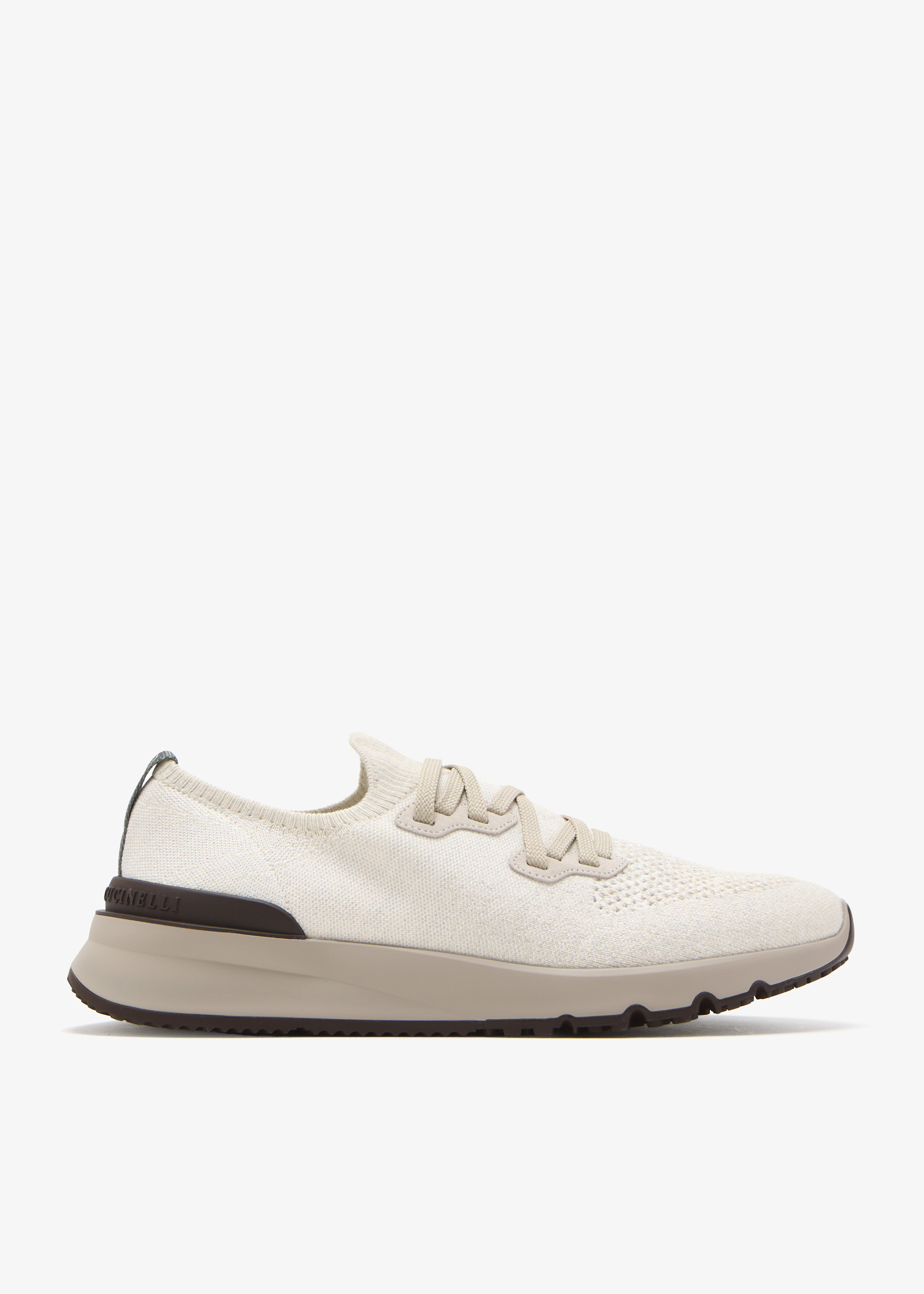 Brunello Cucinelli Cotton chiné knit sneakers for Men