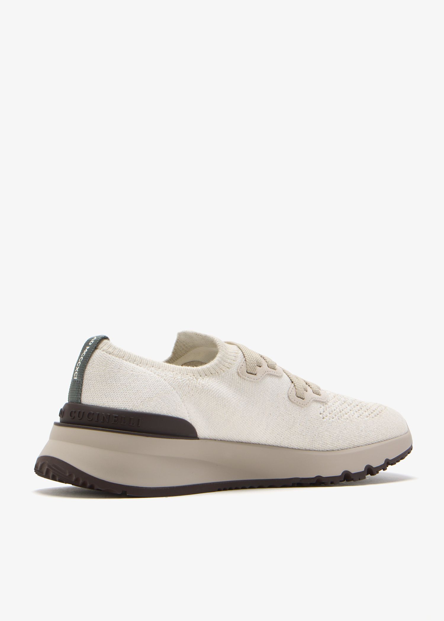 Brunello Cucinelli Cotton chiné knit sneakers for Men