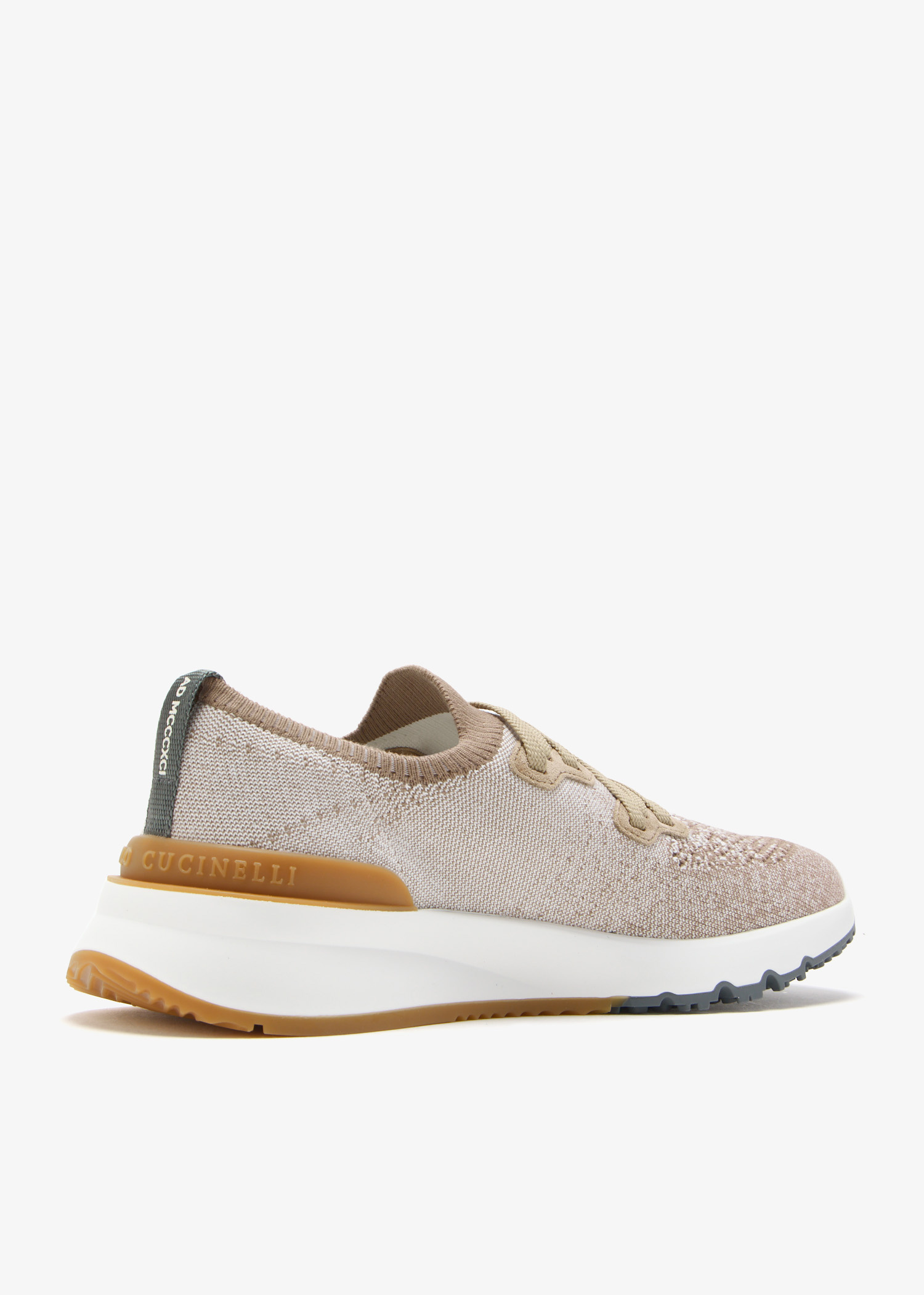 Brunello Cucinelli Cotton chiné knit sneakers for Men