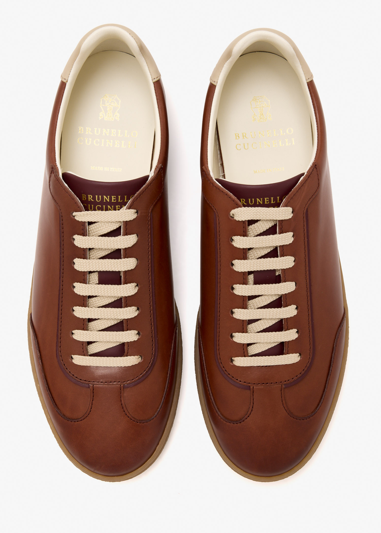 Brunello Cucinelli Leather sneakers for Men - Brown in USA | Level