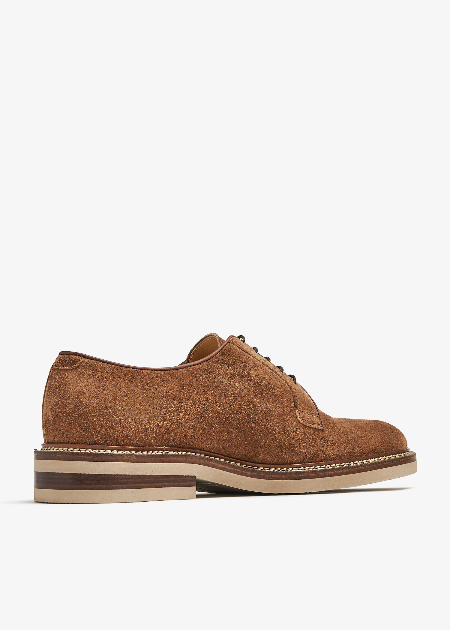 Brunello Cucinelli Suede Derby shoes for Men - Brown in UAE