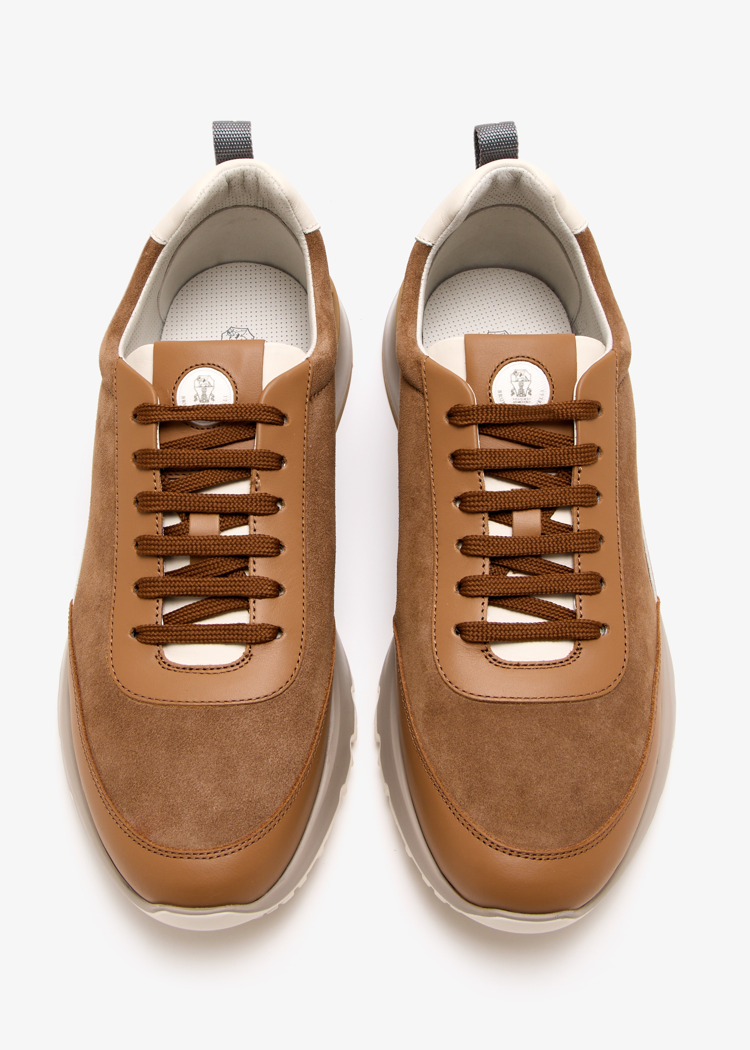 Brunello Cucinelli Suede runner sneakers for Men - Brown in