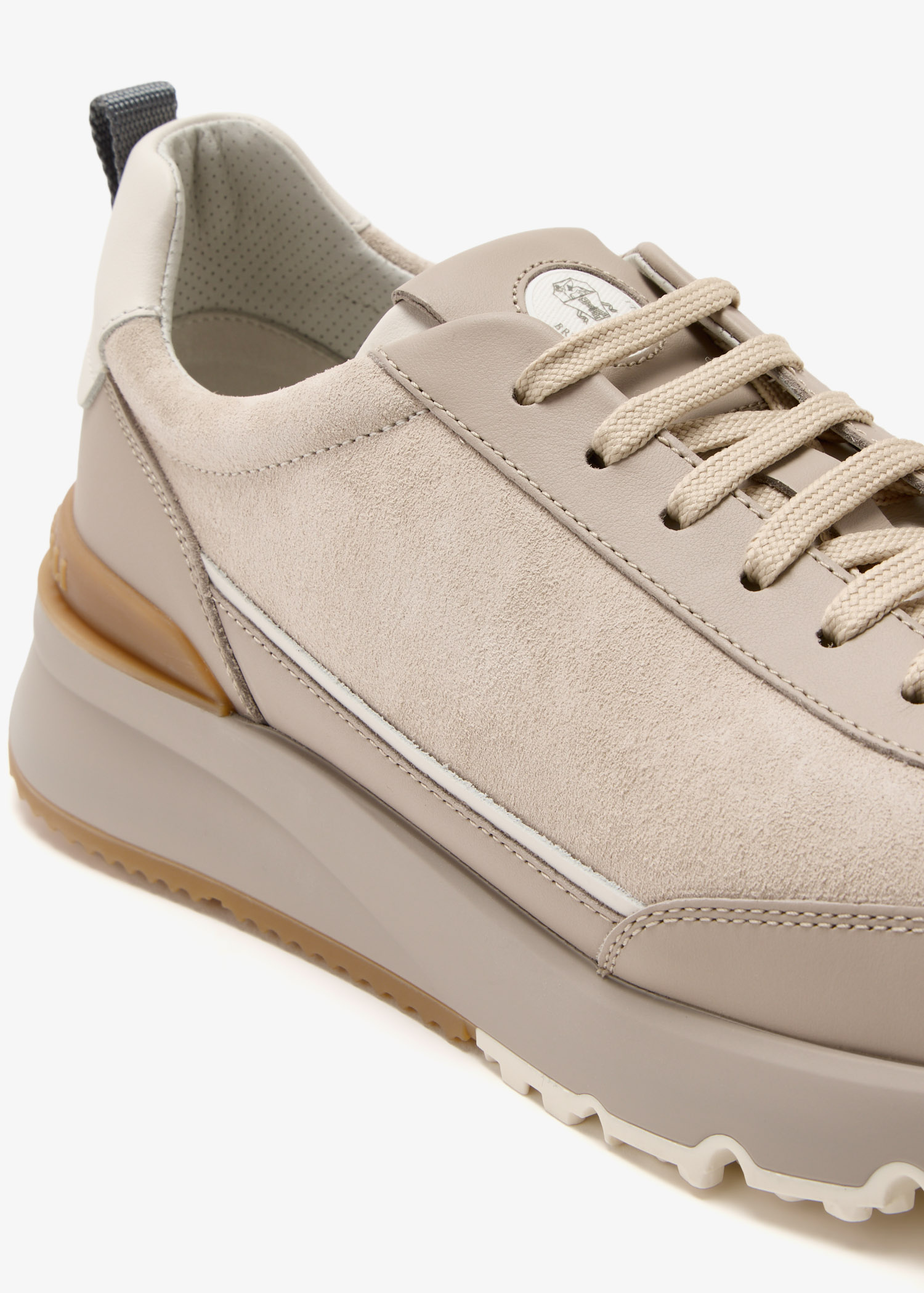 Brunello Cucinelli Suede runner sneakers for Men - Beige in