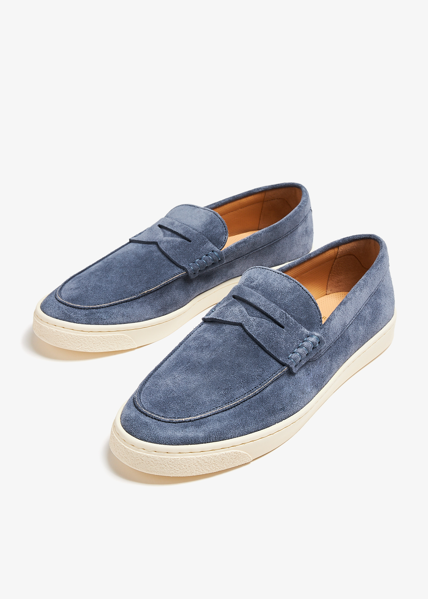 BRUNELLO CUCINELLI シュエルトゥミットトッフスニカ 【関税込】 Brunello Cucinelli Suede penny loafers for Men - Blue in UAE
