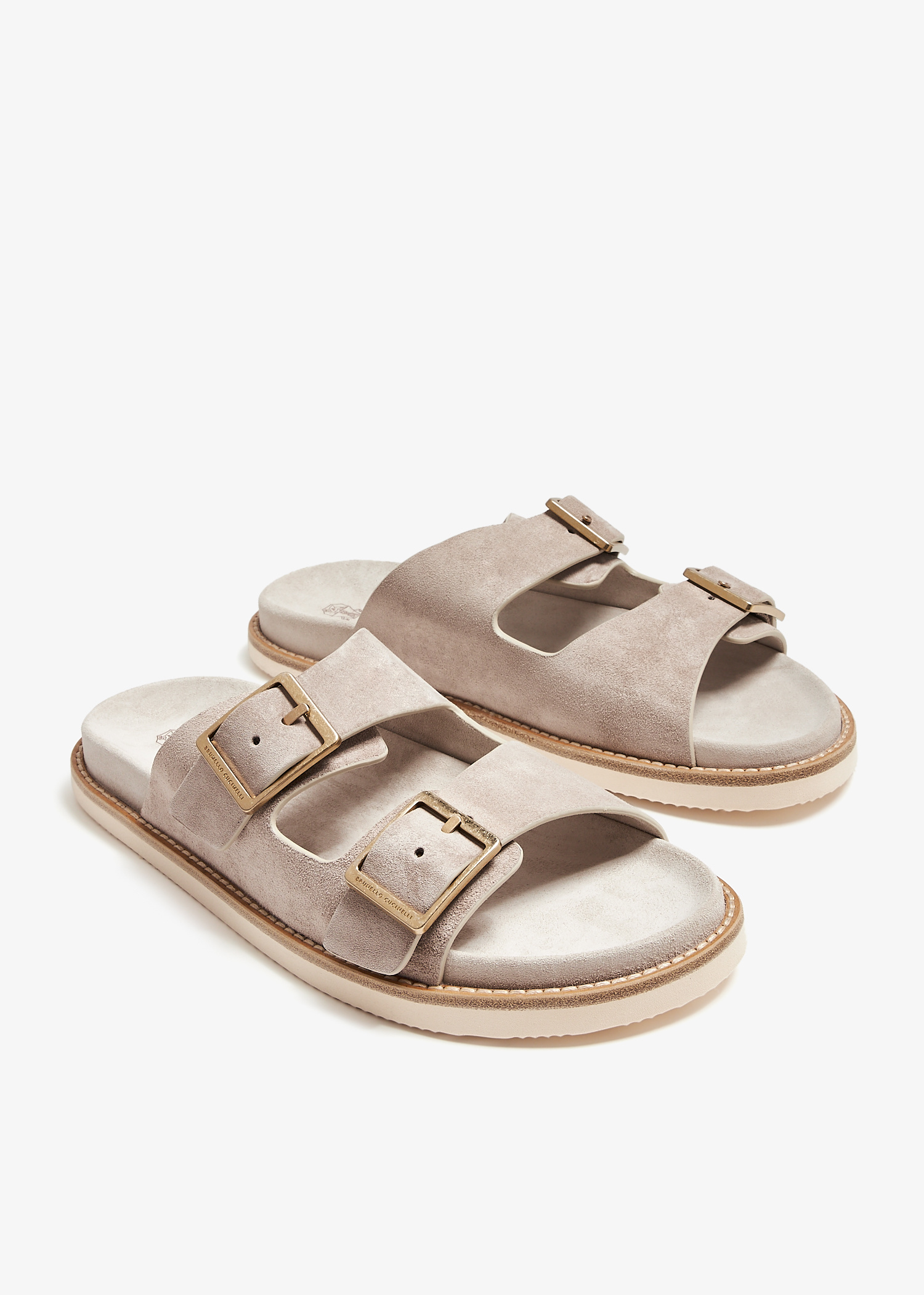 Brunello Cucinelli Suede sandals for Men - Beige in UAE