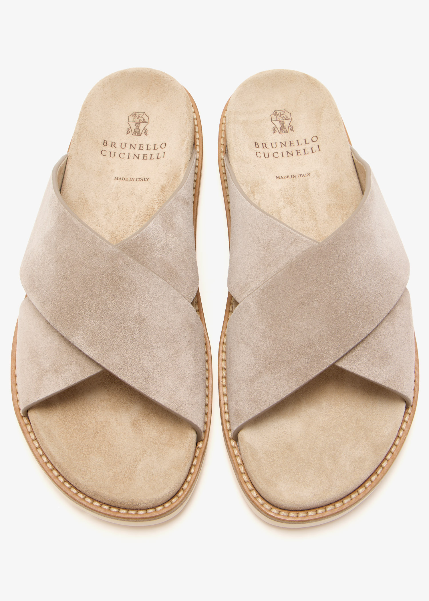 サンダル Brunello Cucinelli Sandals BRUNELLO CUCINELLI レザー サンダル ビーズ付き | NET-A-PORTER