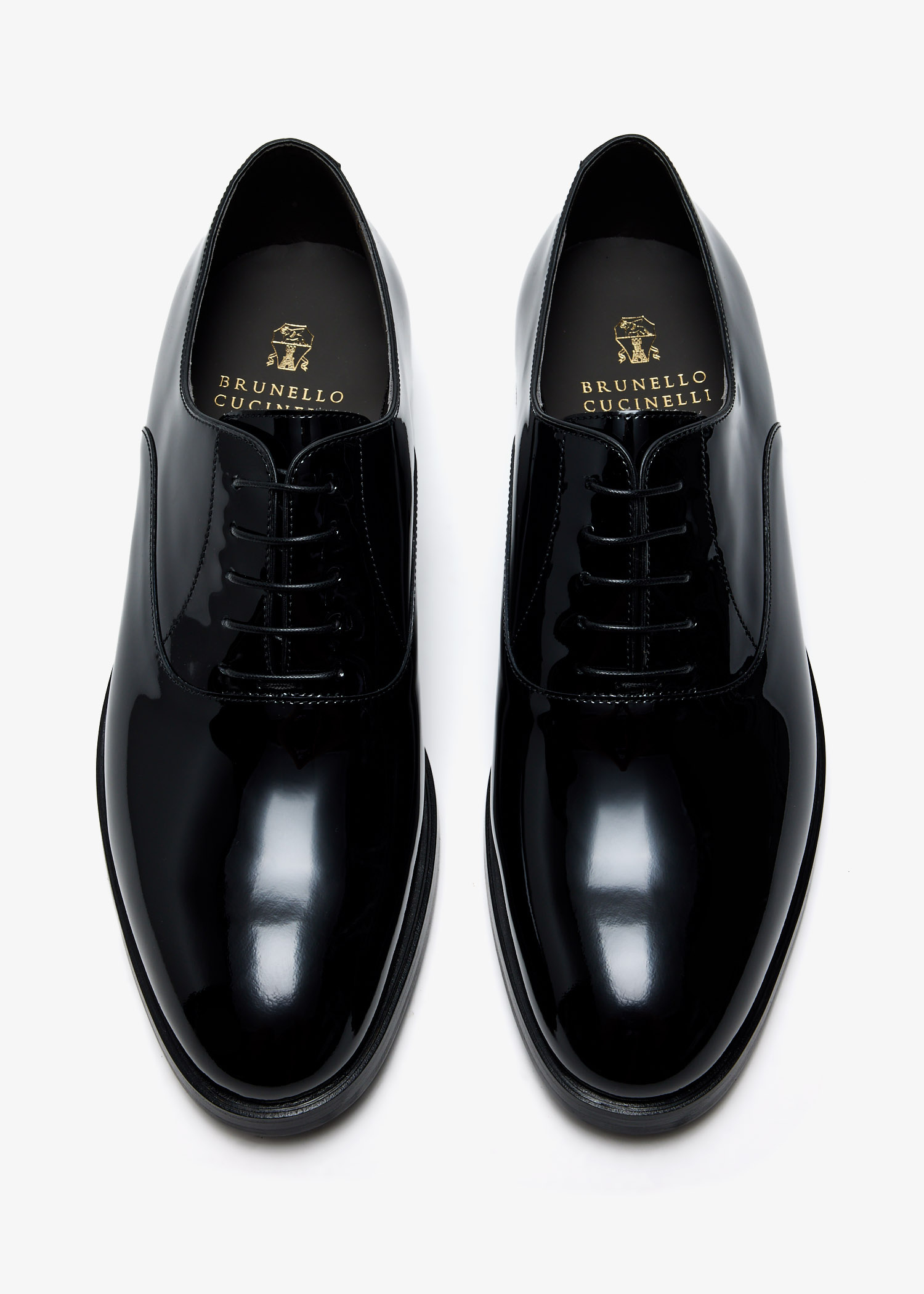 Brunello Cucinelli Patent Leather Oxford shoes for Men - Black in