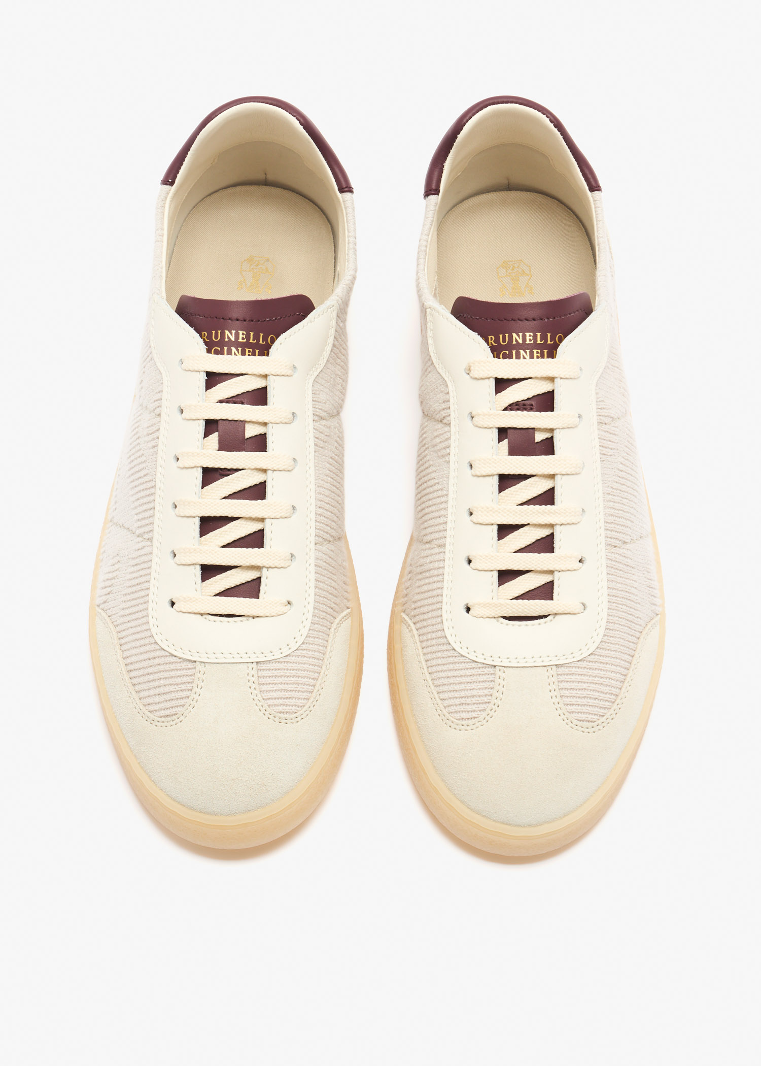 Brunello Cucinelli Knit sneakers for Men - Cream in Kuwait | Level