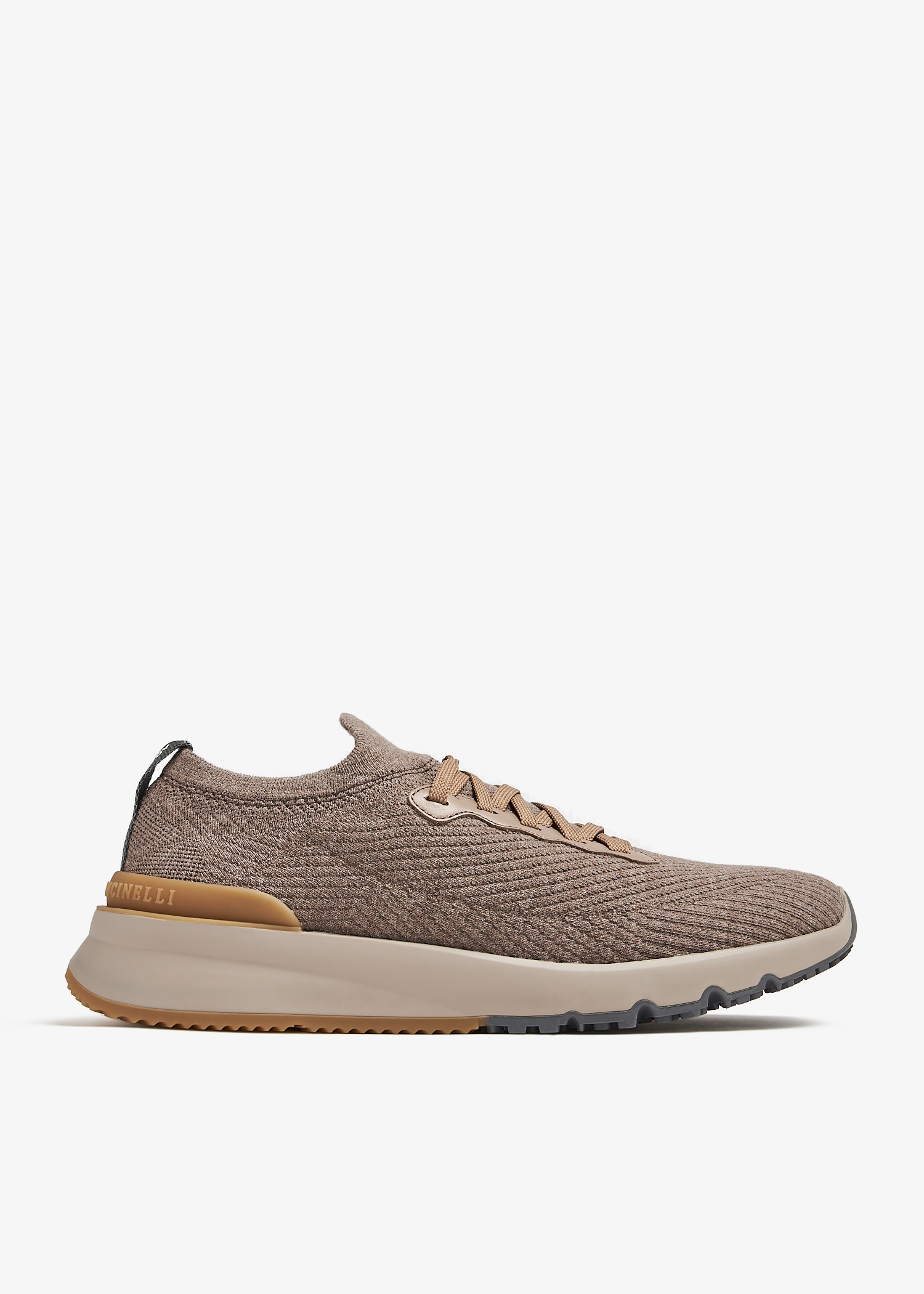 Brunello Cucinelli Knit sneakers for Men - Brown in UAE