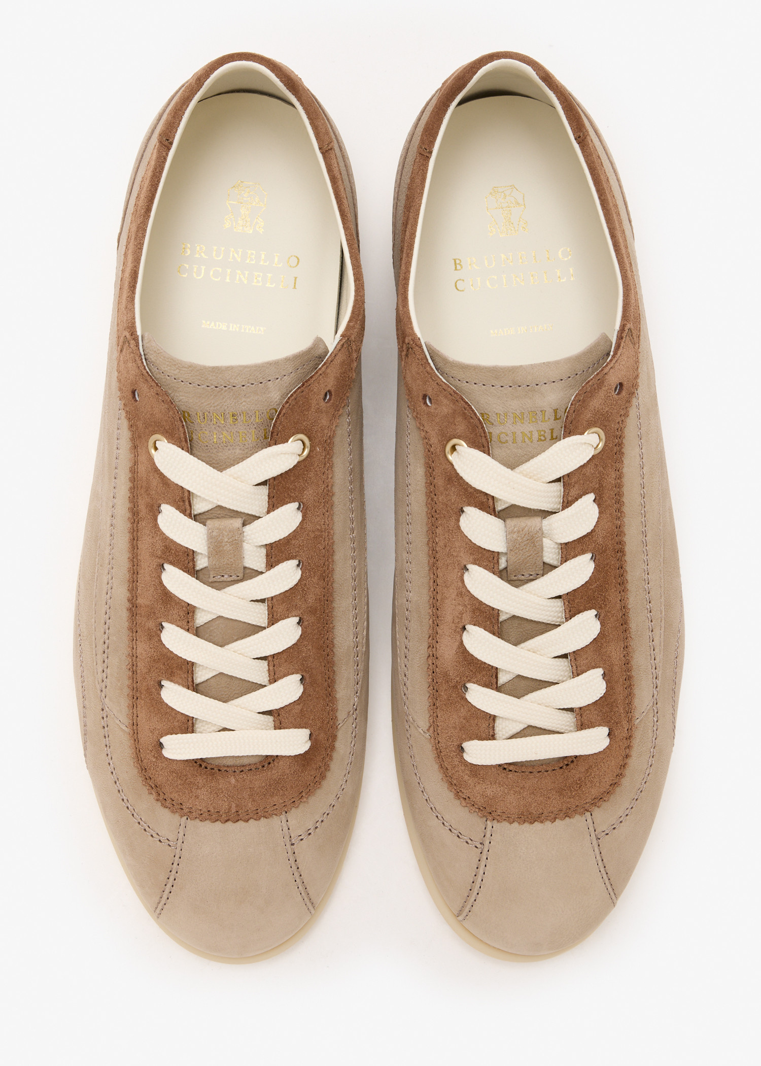 Brunello Cucinelli Suede sneakers for Men - Beige in UAE | Level Shoes