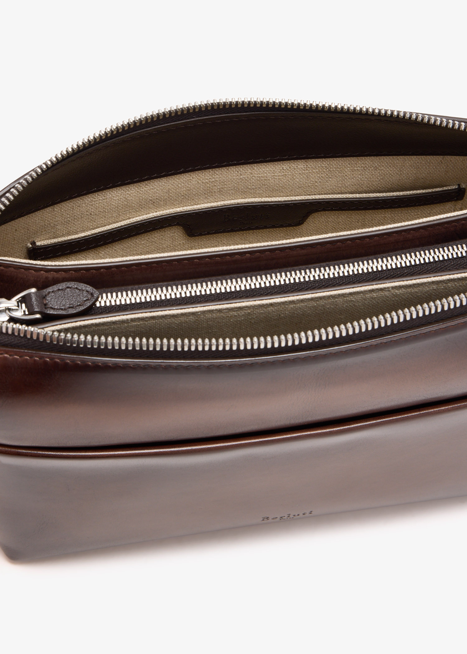 Berluti Tersio Gaspard zipped pouch for Men - Brown in UAE | Level