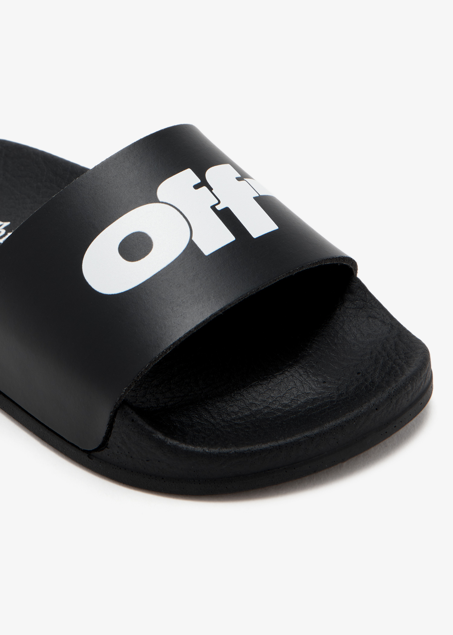 Off-White Pool slides for Boy - Black in UAE | Level Shoes