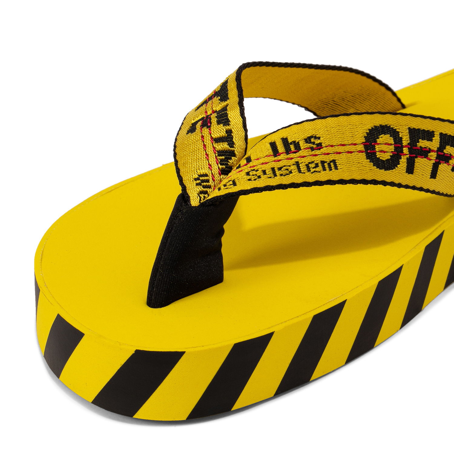Off-White Industrial flip flops for Men - Yellow in UAE | Level Shoes