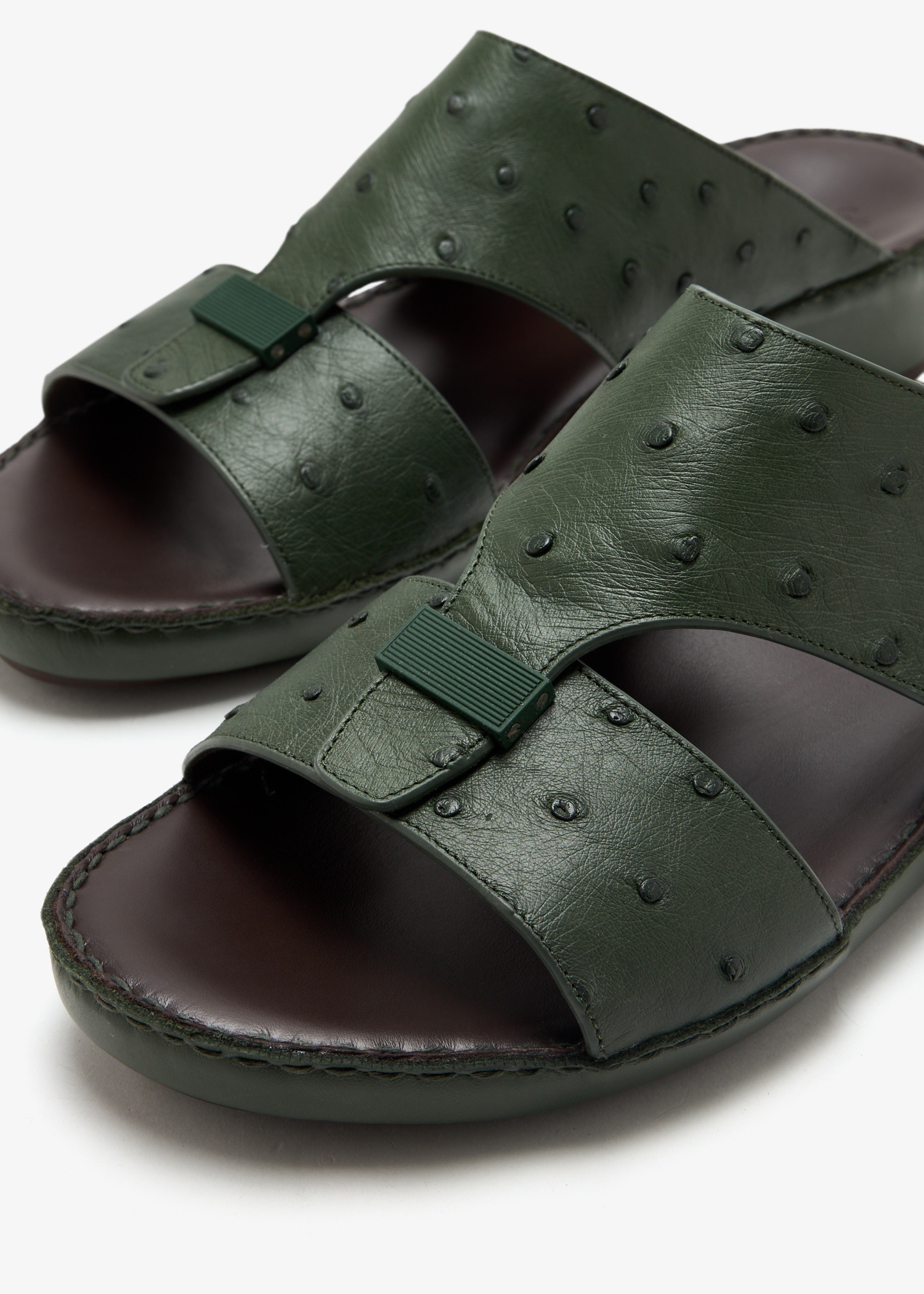 ✭*:゜Green❸点゜:*✭ Private Collection Cerchio Gomato oftrich -Leath -Leather