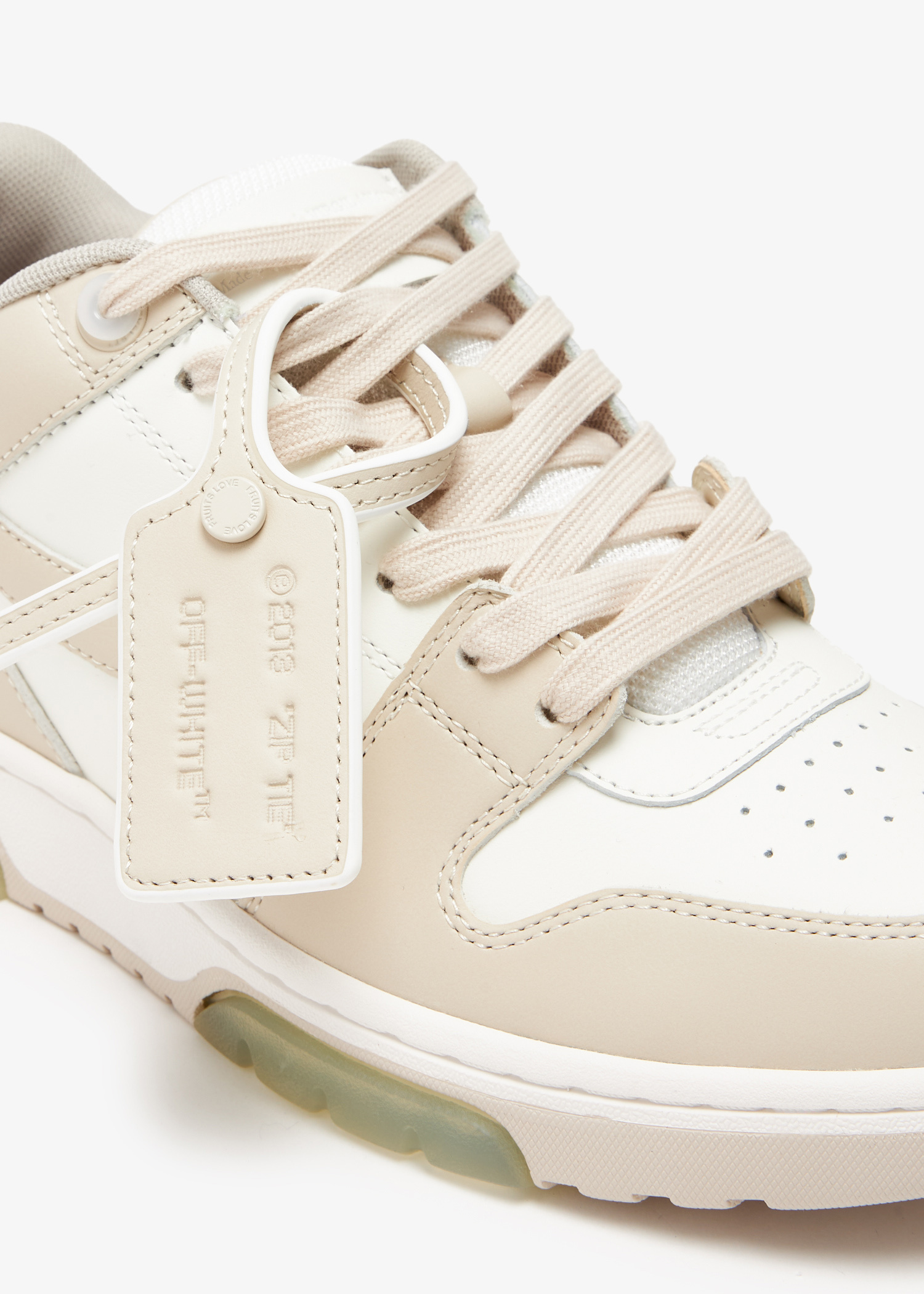 【25SS NEW】Off-White_women/ Out of Office レザー スニーカー Off-White Out Of Office 'OOO' sneakers for Women - Beige in