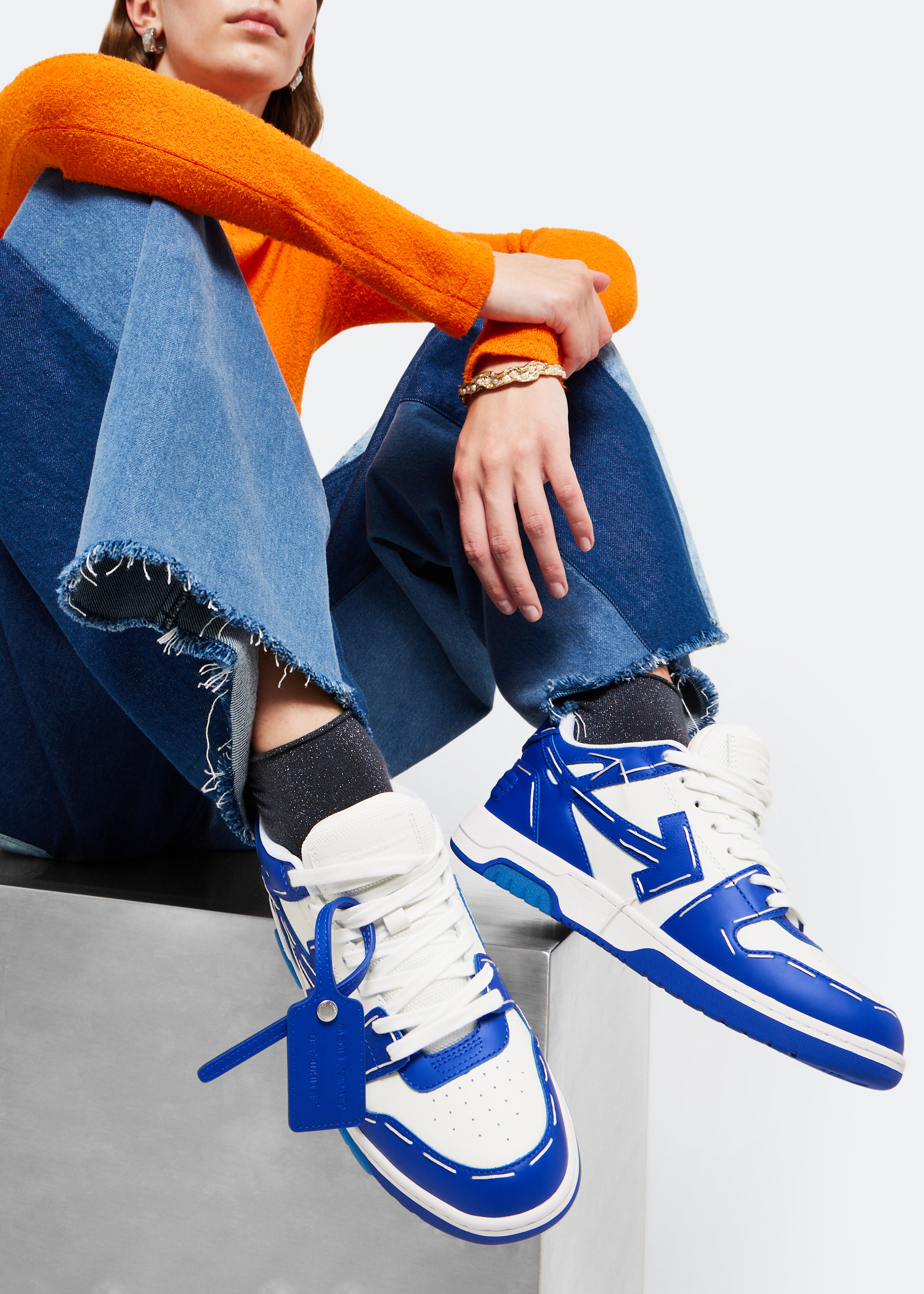 Off-White OOO 'Low Sartorial Stitching' sneakers for Women - Blue