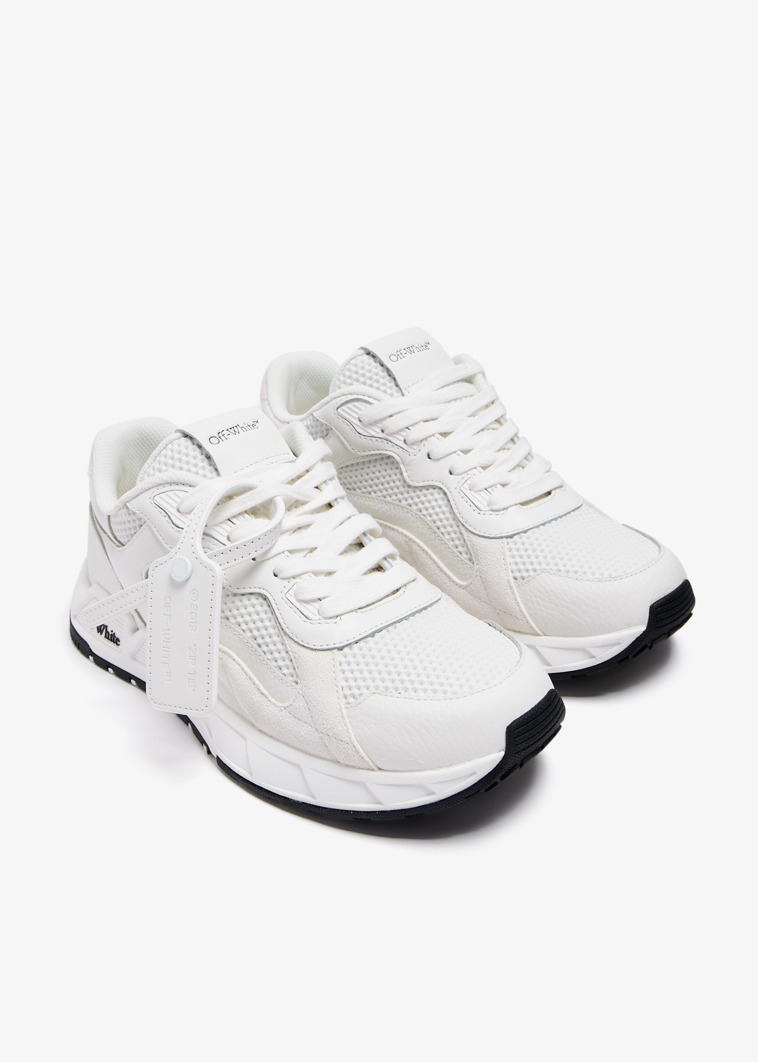 OFF-WHITE キックオフレスアッフスニカ OWIA285C99LEA001 0101 Off-White - White leather Kick Off sneakers with logo