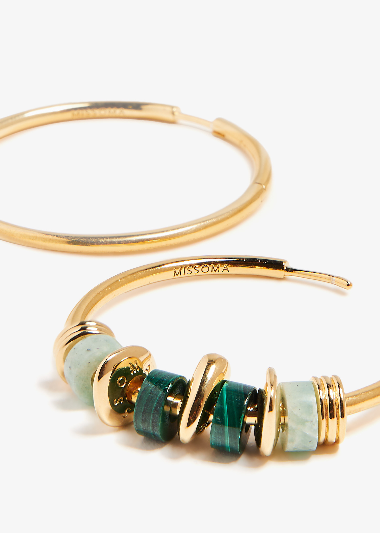 Missoma Abacus beaded large hoop earrings for Women - Gold