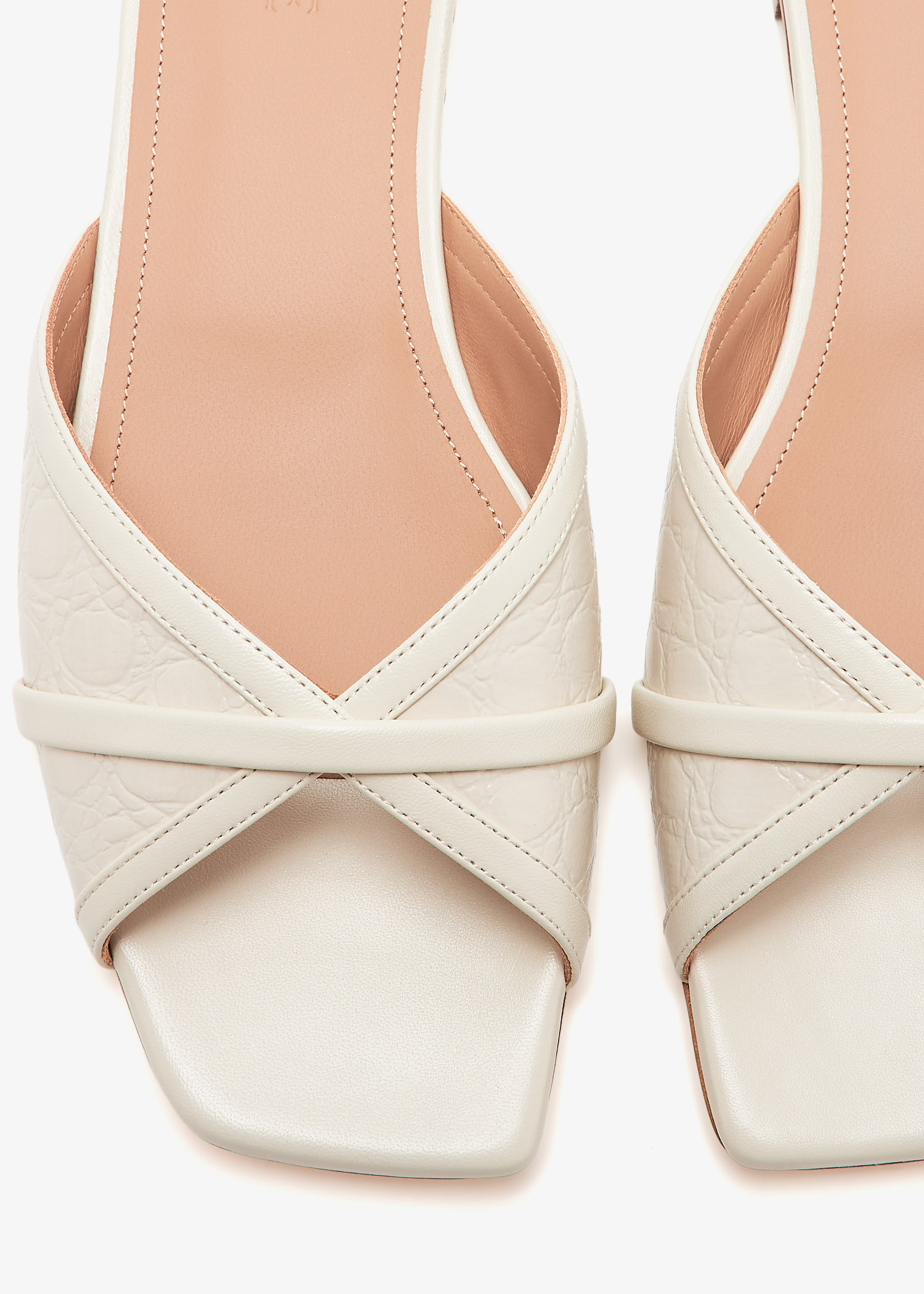 関税,送料無料 Malone Souliers Perla 85 ミュールサンダル MALONE SOULIERS Perla 85 メタリックフェイクレザー ミュール