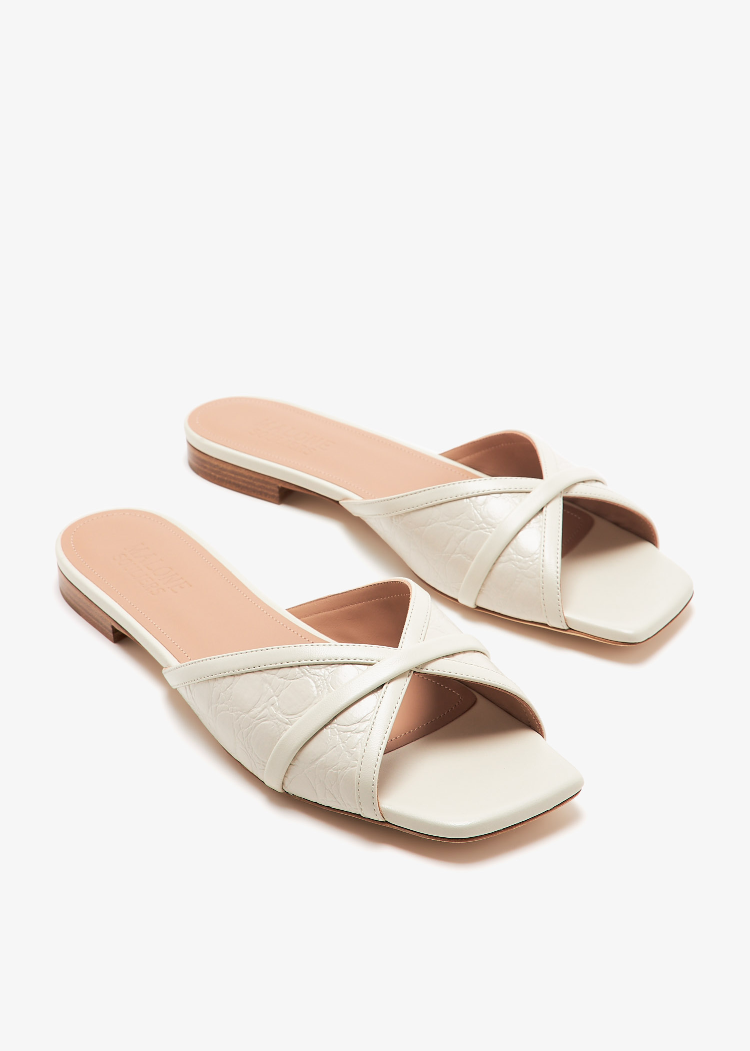 サンダル・ミュール Malone Souliers Malone Souliers Flat shoes Beige Beige Leather Flat Mules | Malone Souliers
