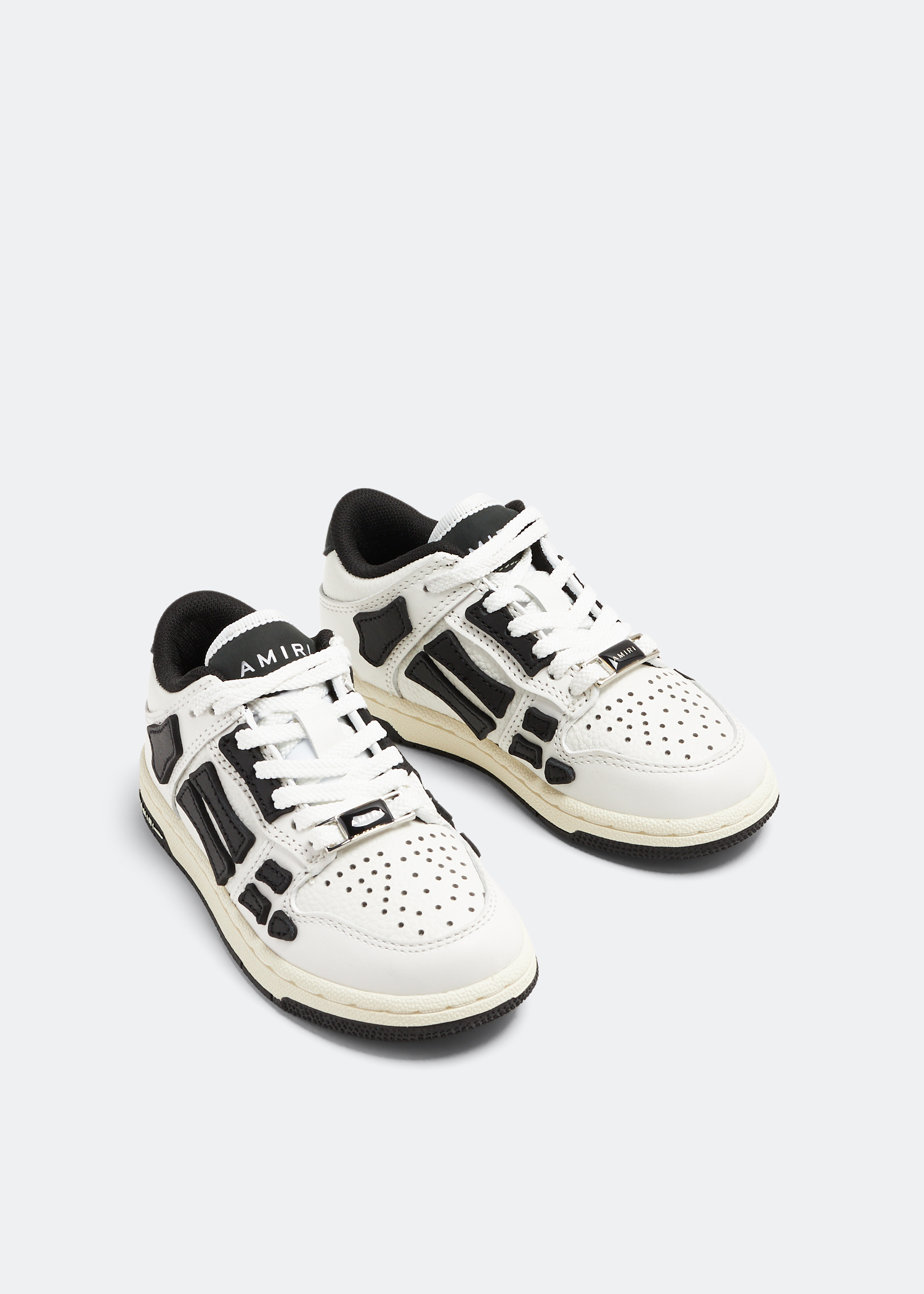 【大人気】AMIRI Skel ラウンドトゥ レースアップ スニーカー 海外限定品＊ AMIRI Skel ロートップ スニーカー (AMIRI