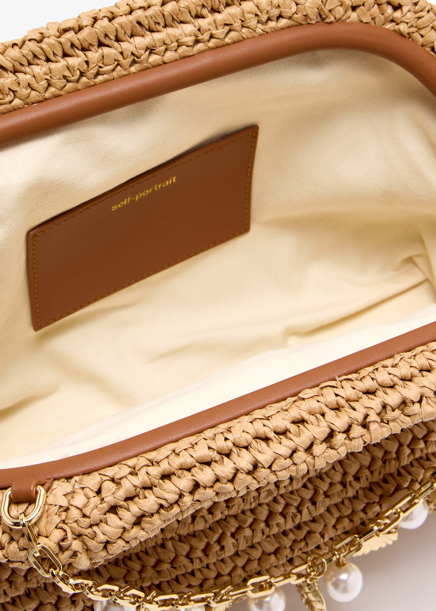 Self-Portrait Charm shoulder bag for Women - Brown in UAE