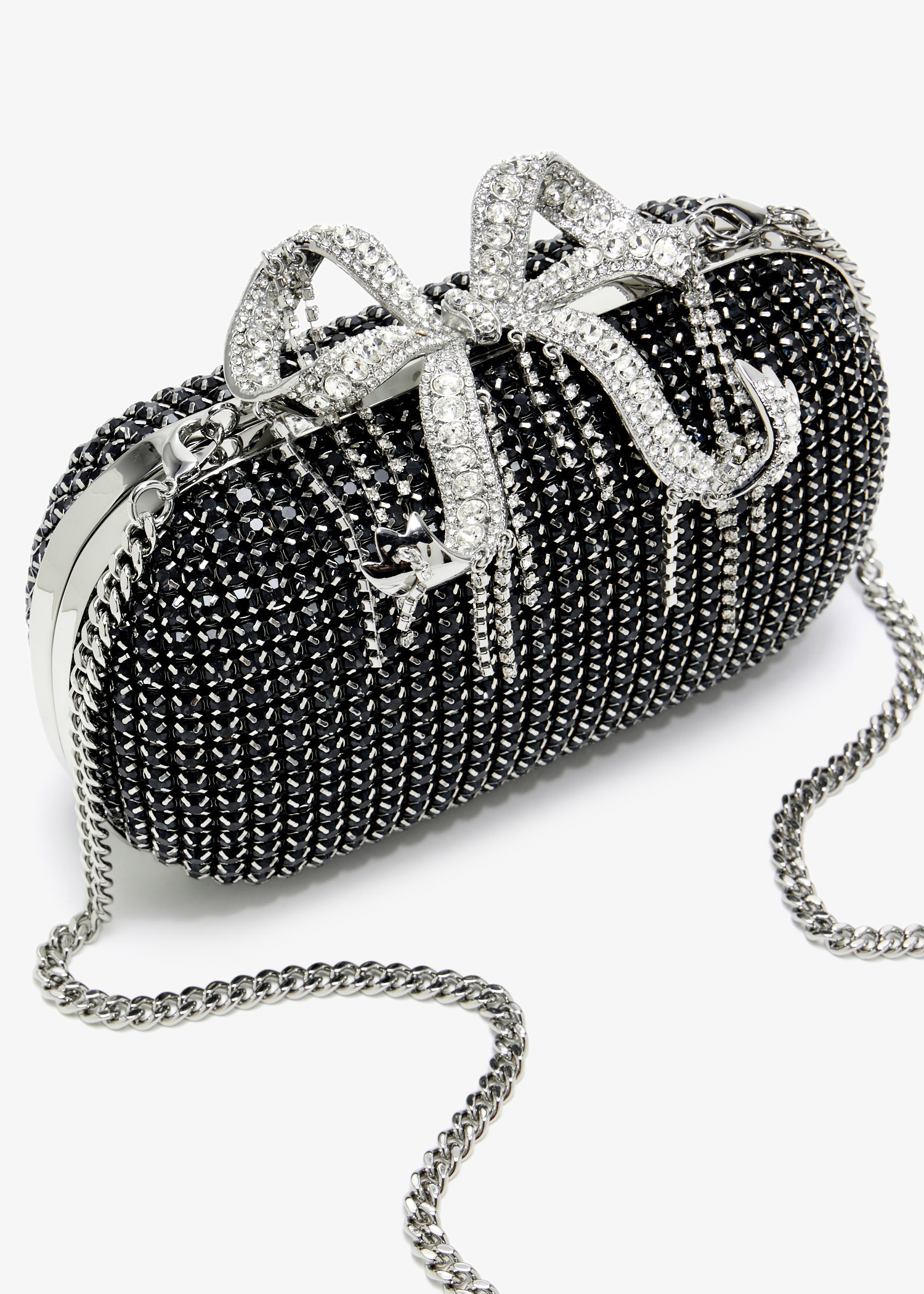 クラッチバッグ SELF-PORTRAIT Woman Clutch Blue PF25319N NAVY Navy Chainmail Clutch Bag – self-portrait
