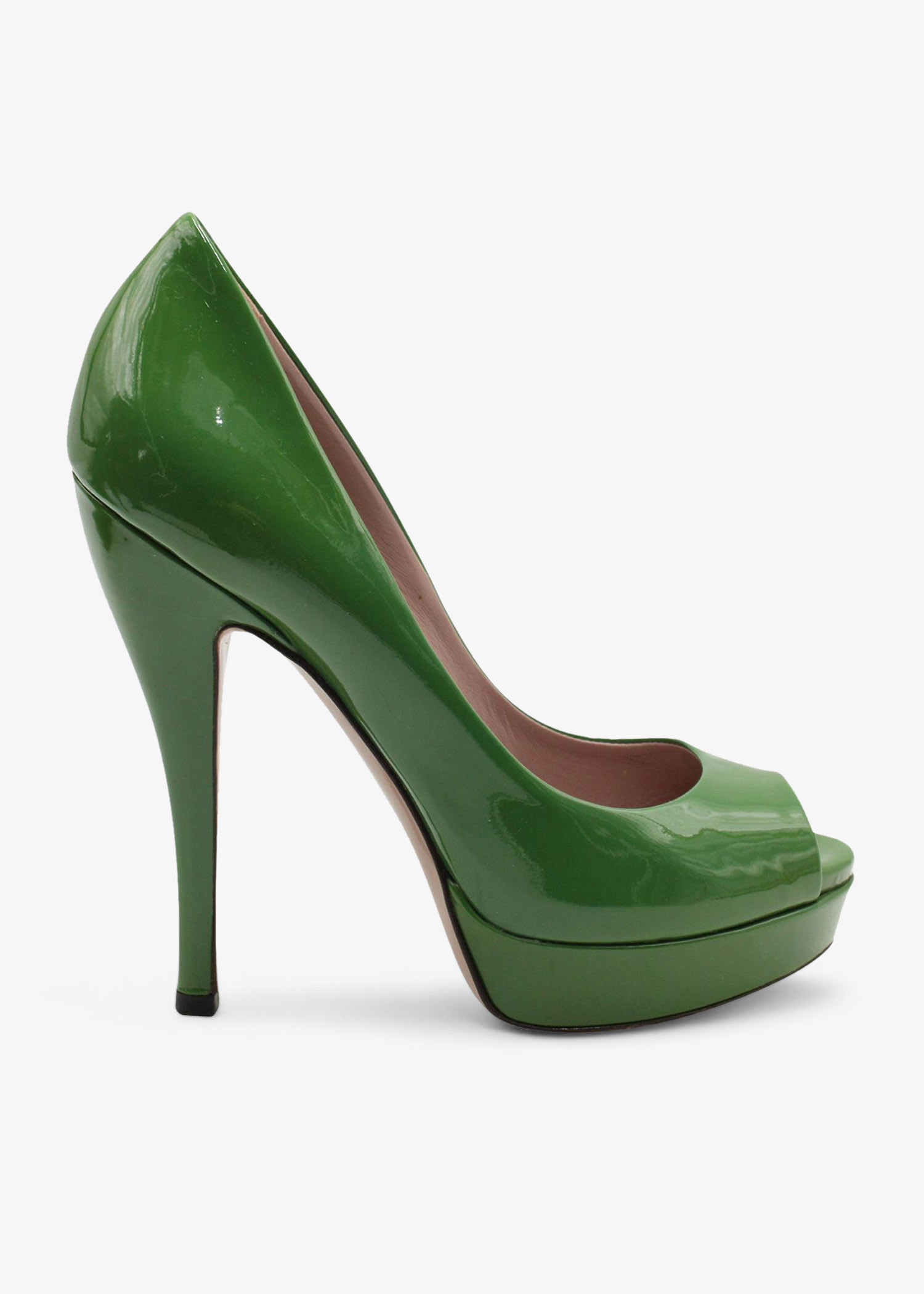 OHGA Green check pumps 新品未使用