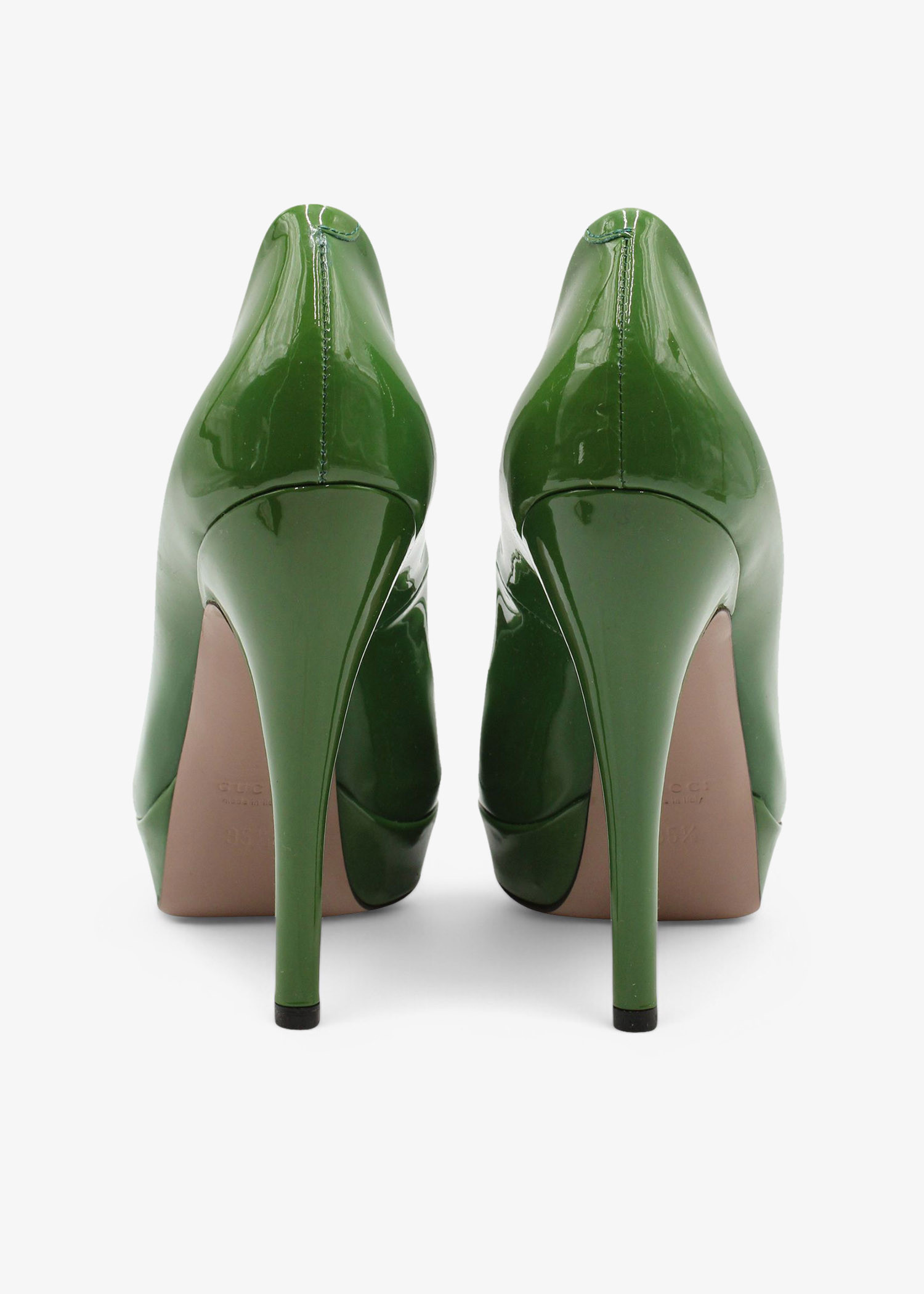 Gucci Pre-Loved Peep-toe platform pumps for Women - Green in